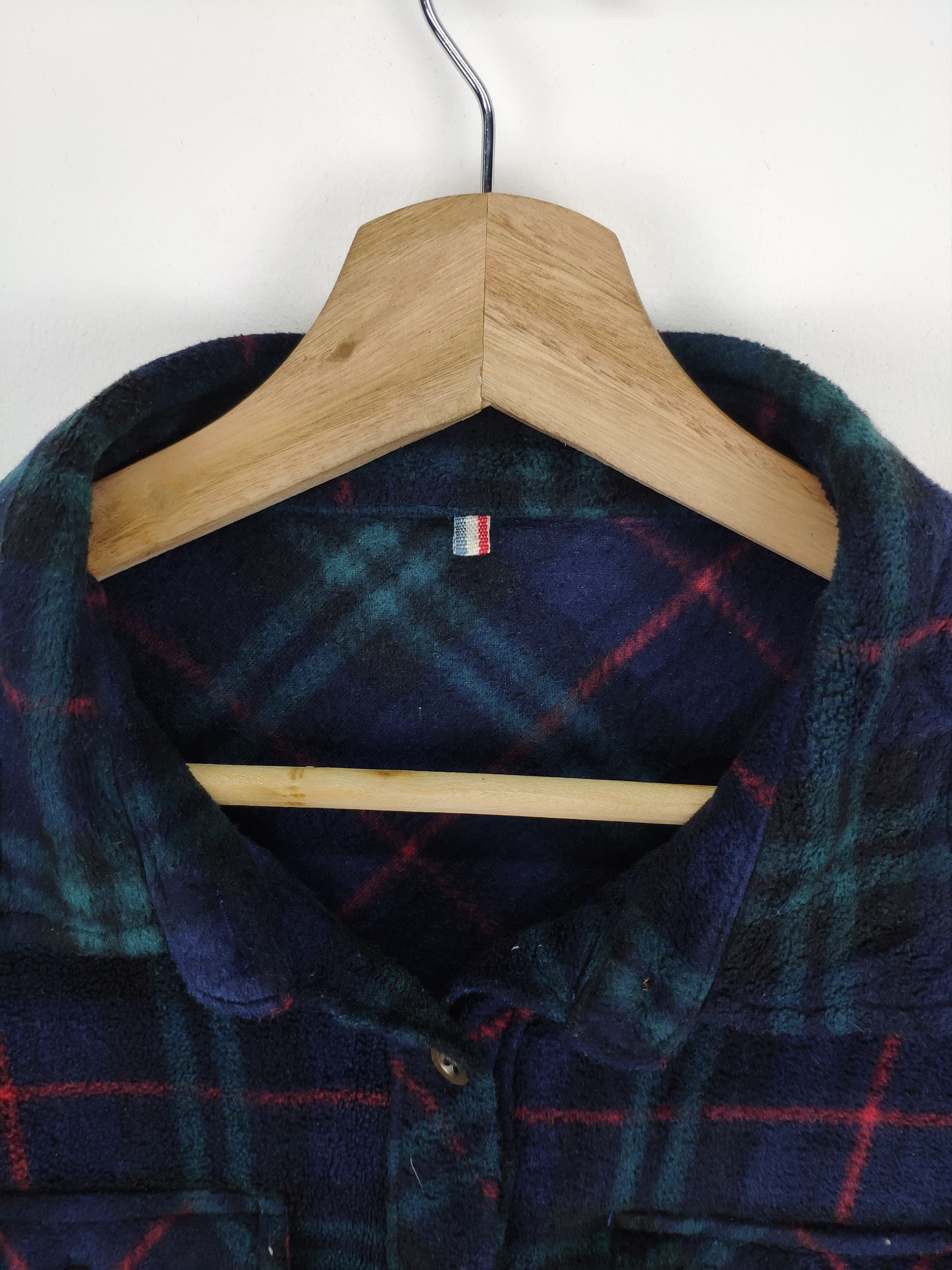 Japanese Brand 🇯🇵 Vintage Fleece Flannel Shirt Button Up Checkered Size US M / EU 48-50 / 2 - 8 Thumbnail