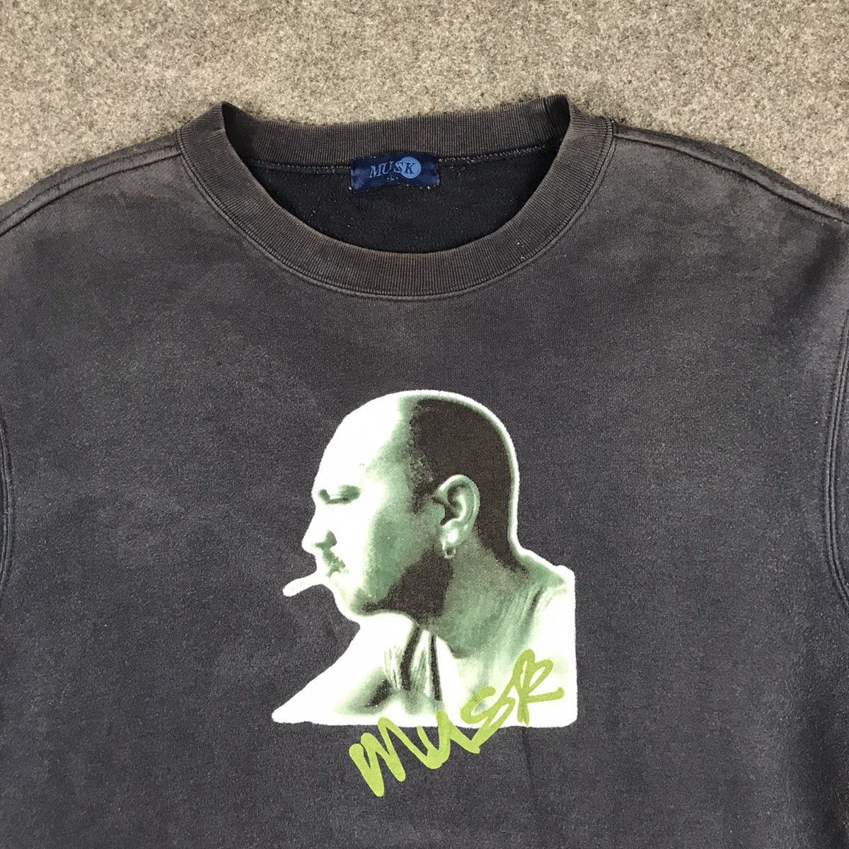 Band Tees × Japanese Brand × Vintage Vintage 90's big logo Musk sweatshirt Size US L / EU 52-54 / 3 - 3 Thumbnail