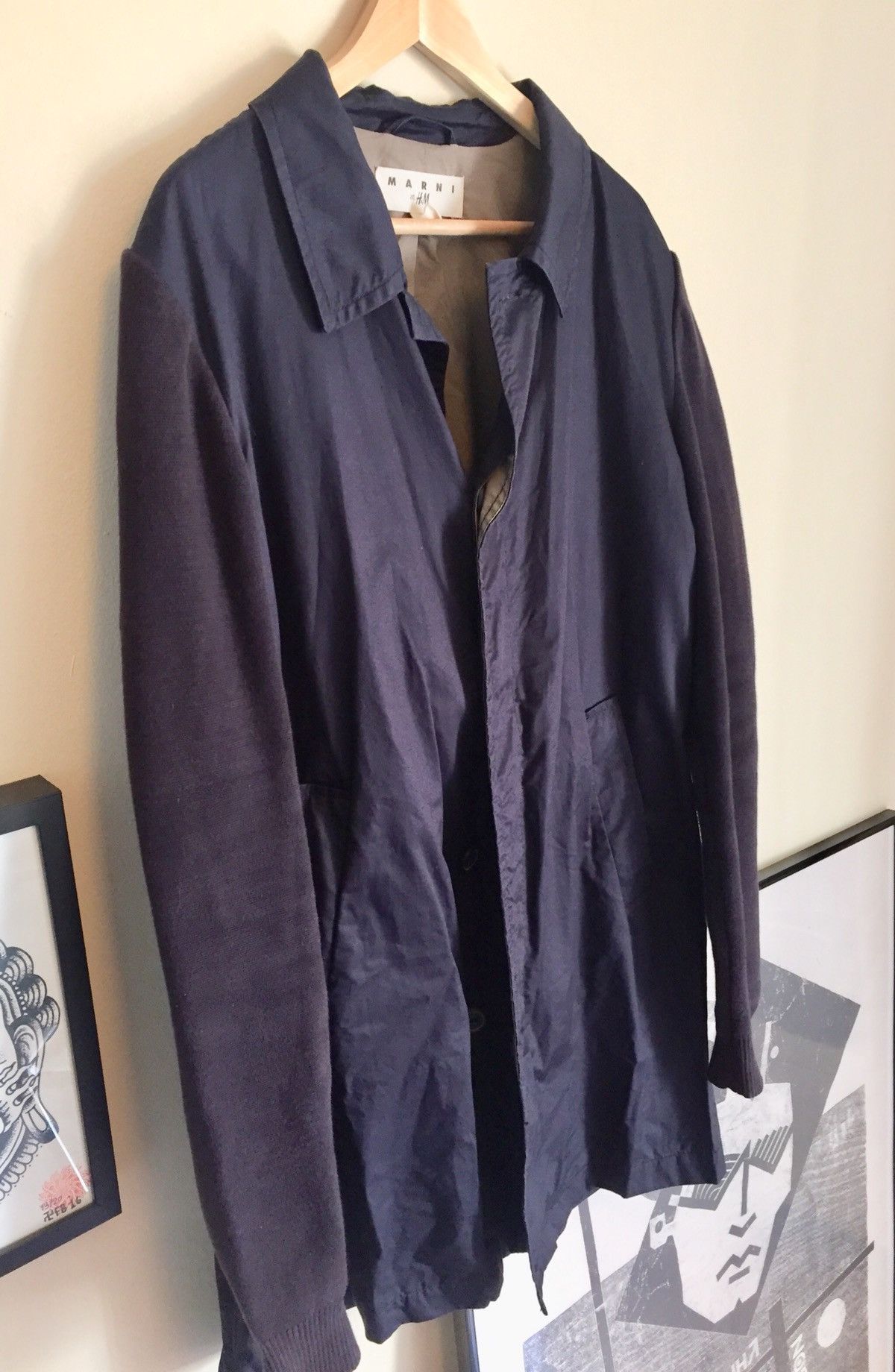 H&M × Marni Marni x H&M Tech Trench In Navy Size US L / EU 52-54 / 3 - 2 Thumbnail