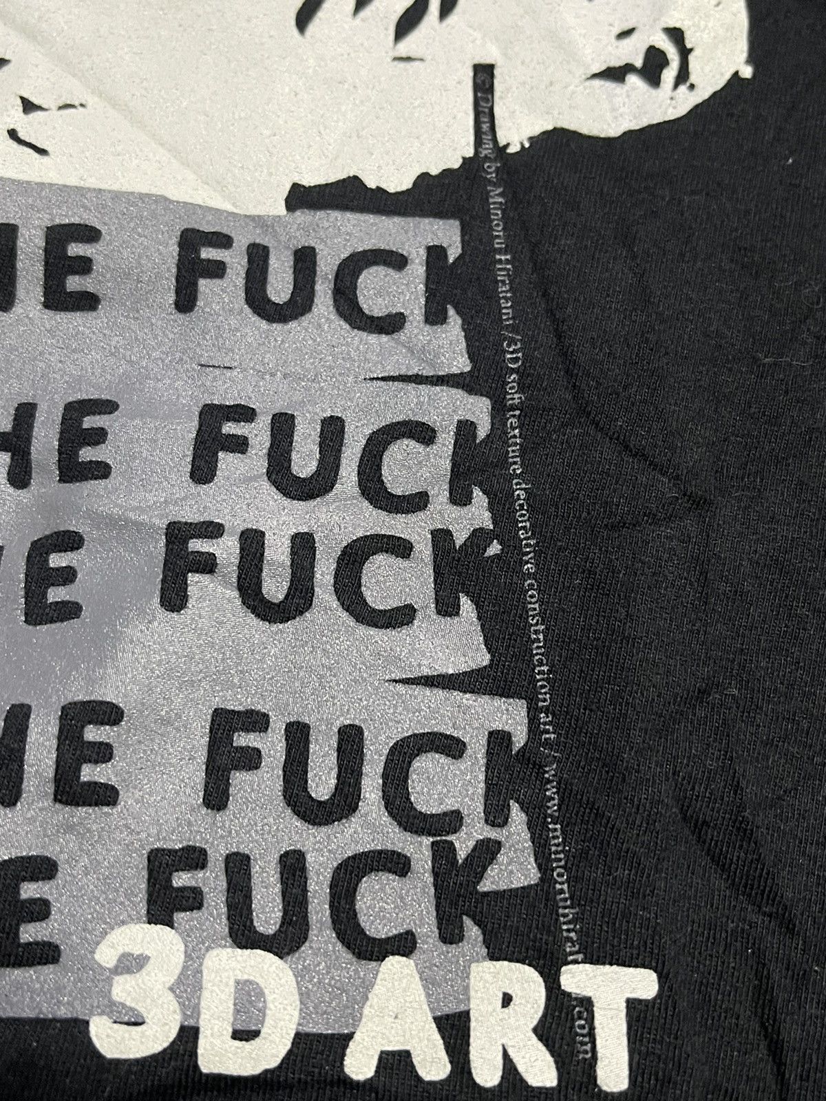 Japanese Brand Number Nine Who The Fuck Drawing By Minoru Hiratani Size US L / EU 52-54 / 3 - 4 Thumbnail