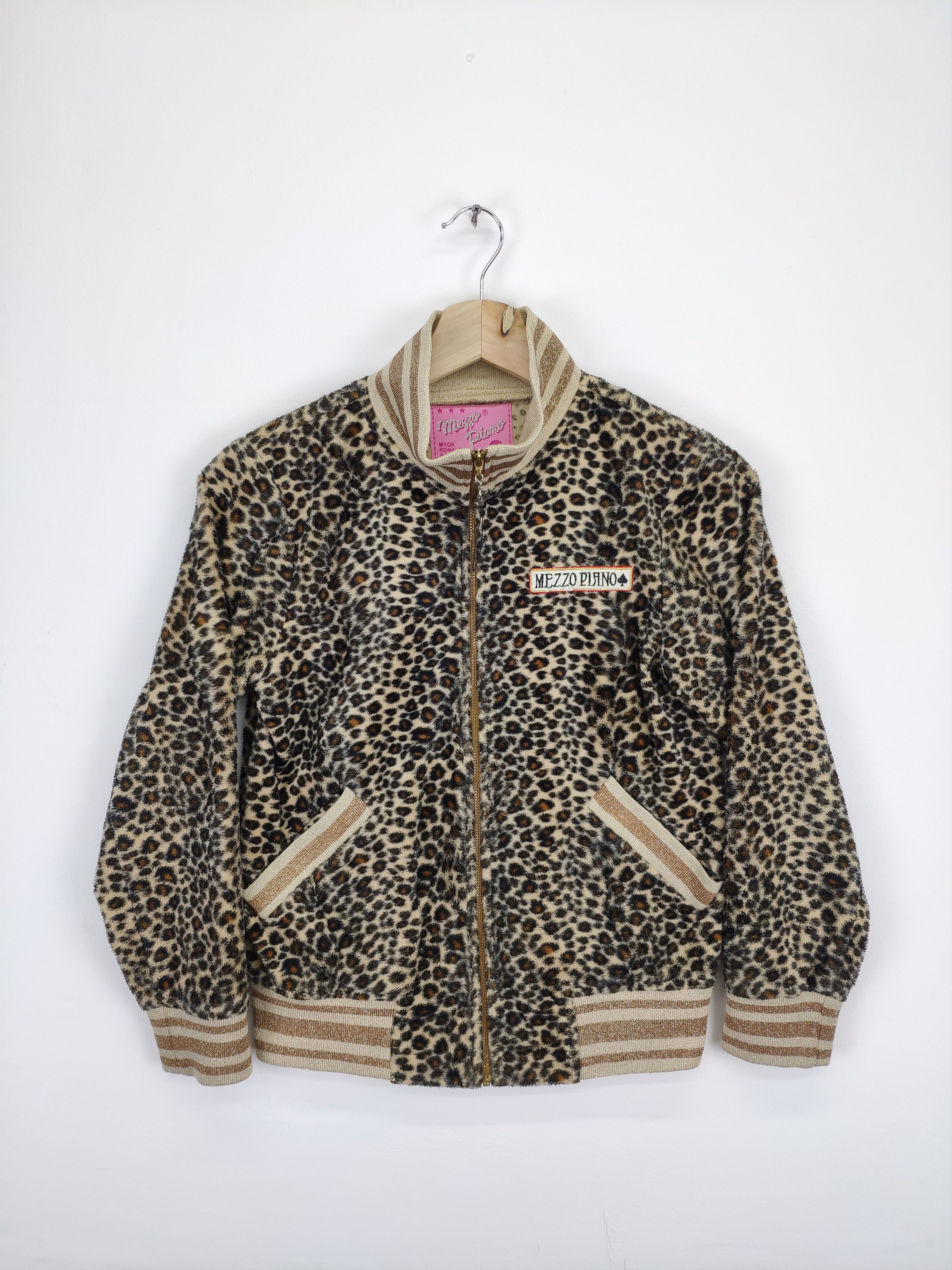 Japanese Brand × Vintage Vintage Fleece Jacket Leopard All Over Print Size XXS / US 00 / IT 34 - 1 Thumbnail