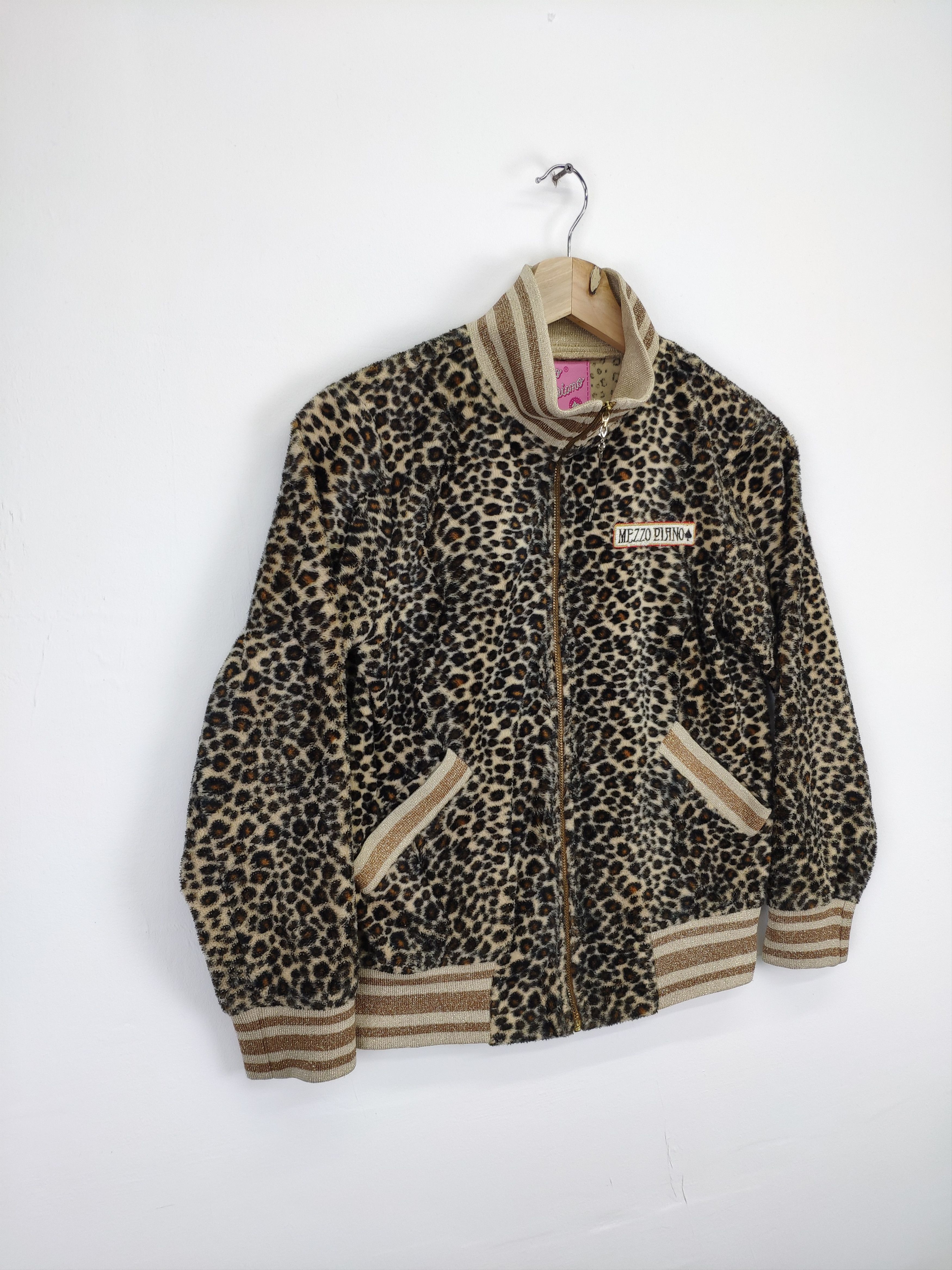 Japanese Brand × Vintage Vintage Fleece Jacket Leopard All Over Print Size XXS / US 00 / IT 34 - 3 Thumbnail