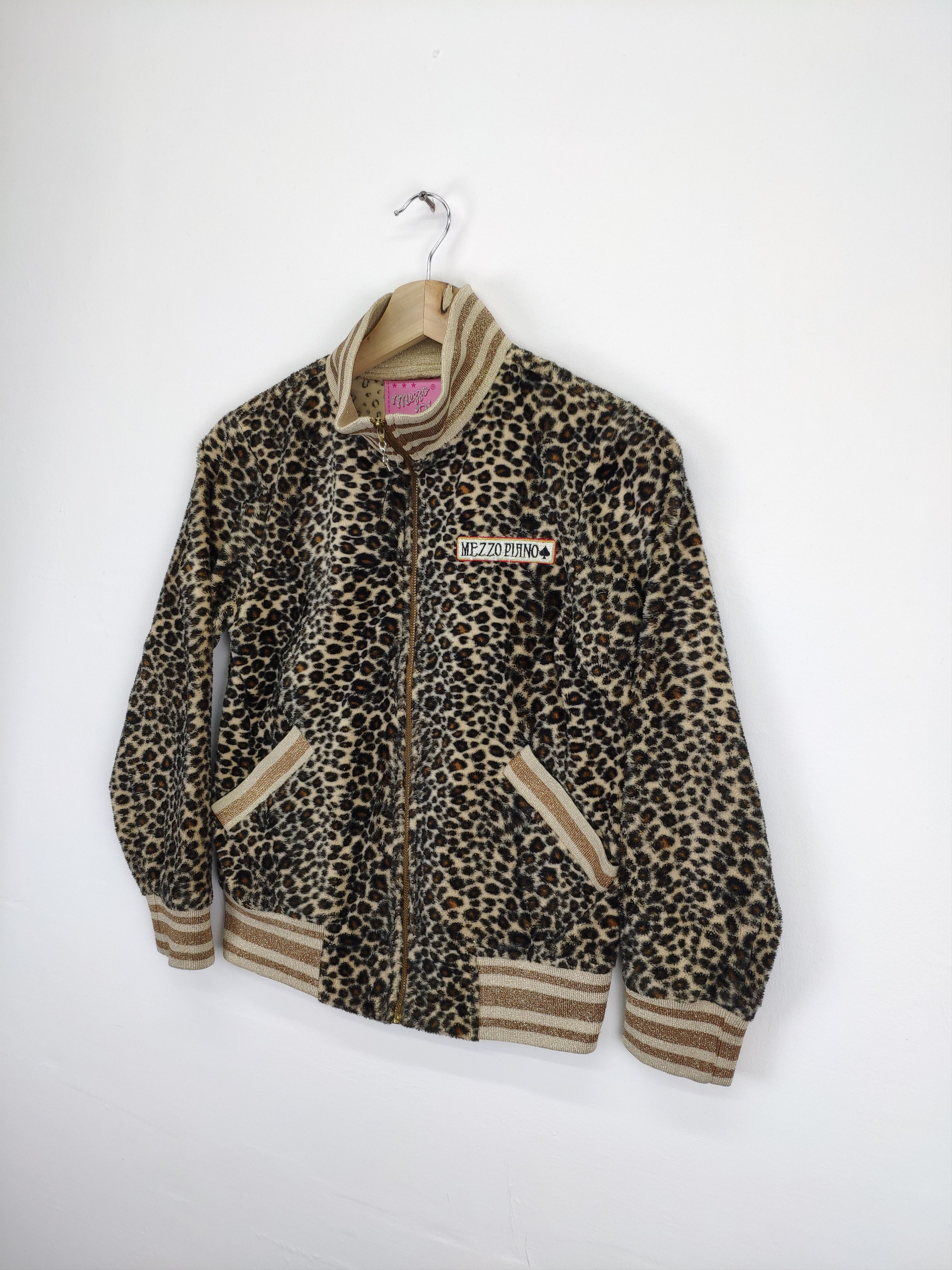 Japanese Brand × Vintage Vintage Fleece Jacket Leopard All Over Print Size XXS / US 00 / IT 34 - 2 Thumbnail