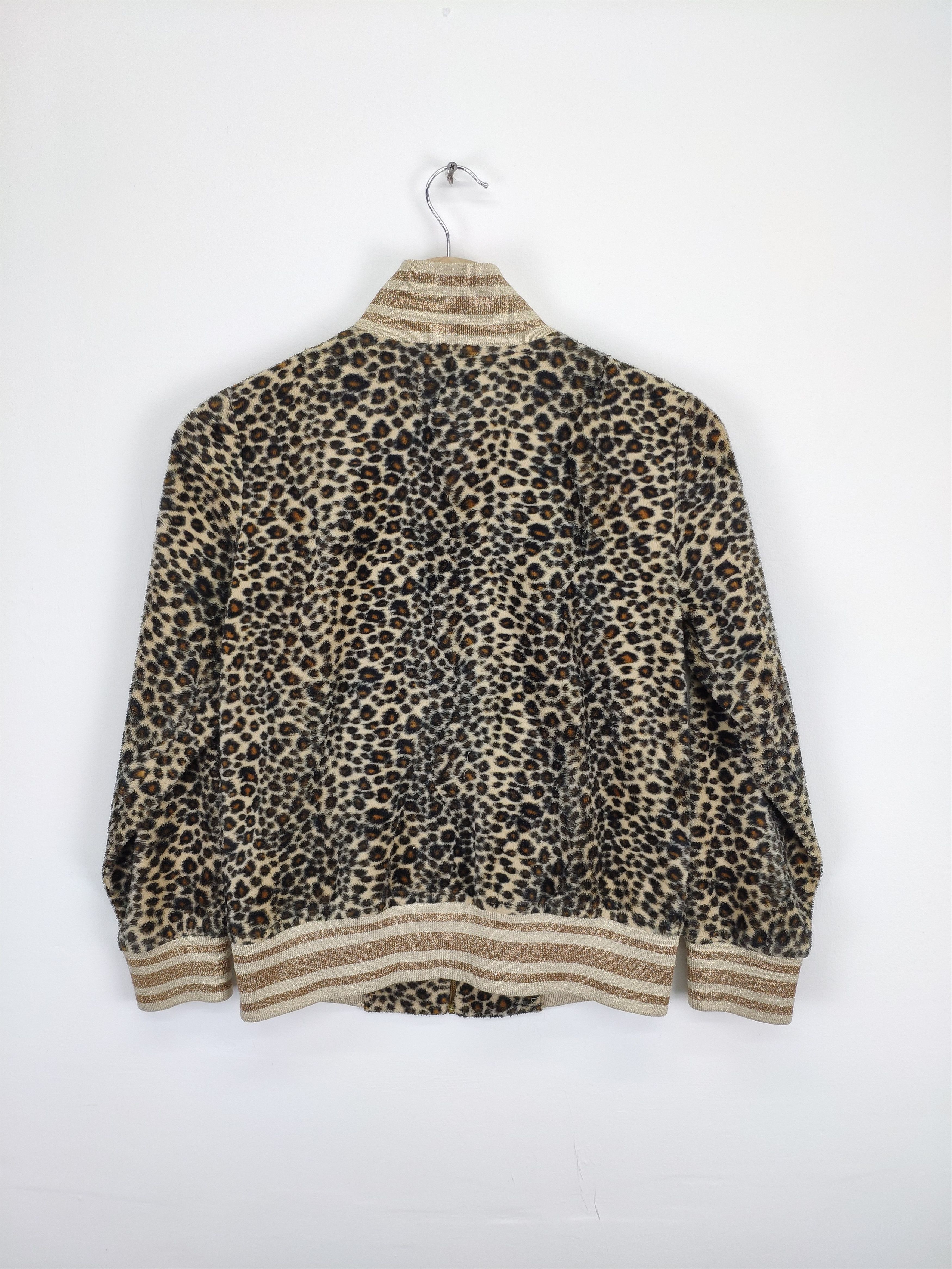 Japanese Brand × Vintage Vintage Fleece Jacket Leopard All Over Print Size XXS / US 00 / IT 34 - 11 Thumbnail