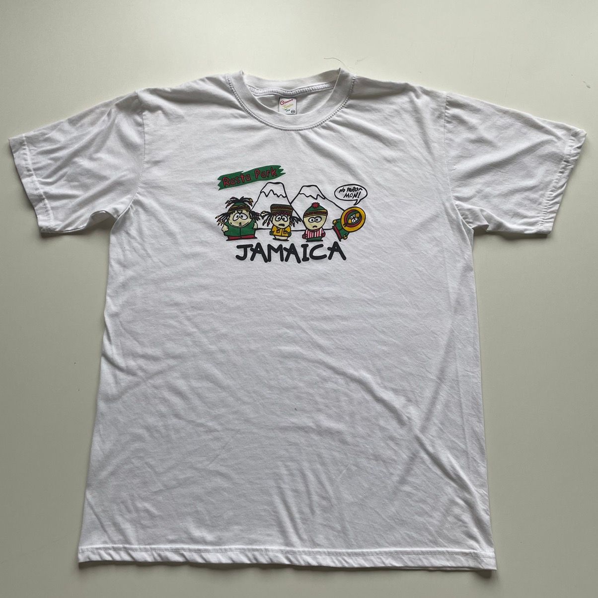 Pre-owned Vintage Y2k South Park Bahamas Bootleg T Shirt Cartoon In White