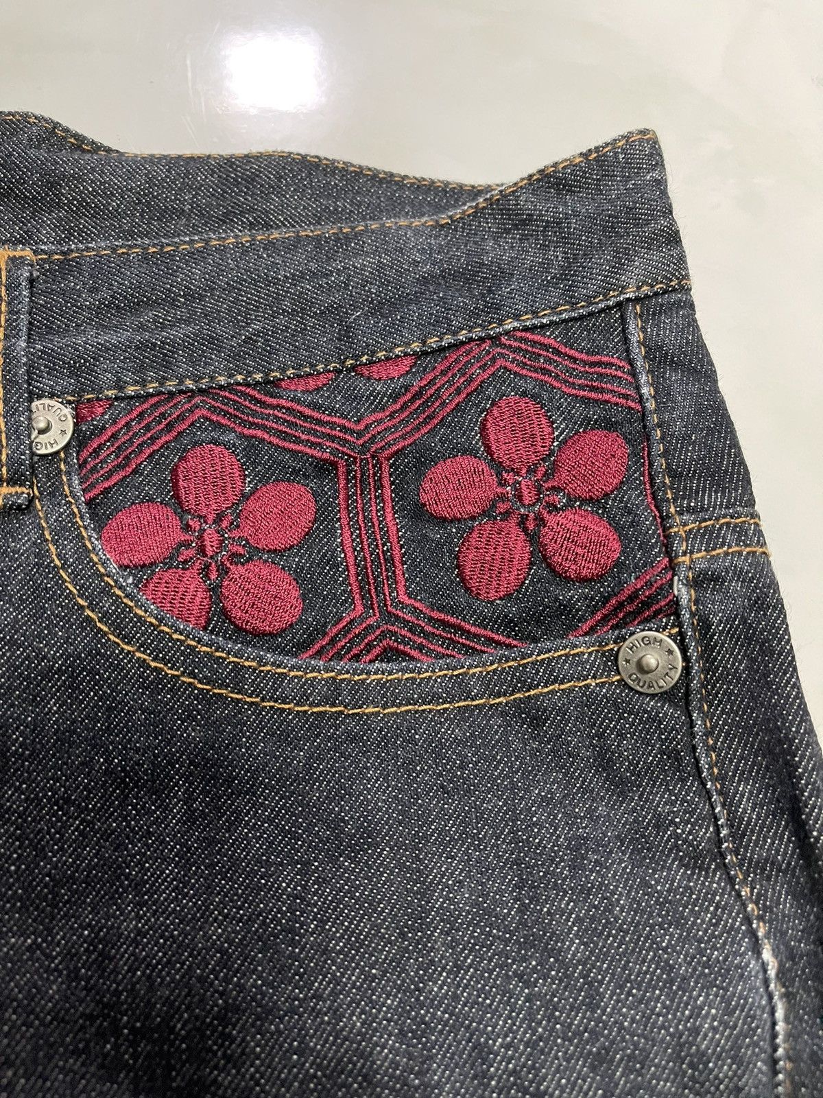 Japanese Brand × Vintage Vintage Japanese Art Design Jeans Size US 33 - 6 Thumbnail