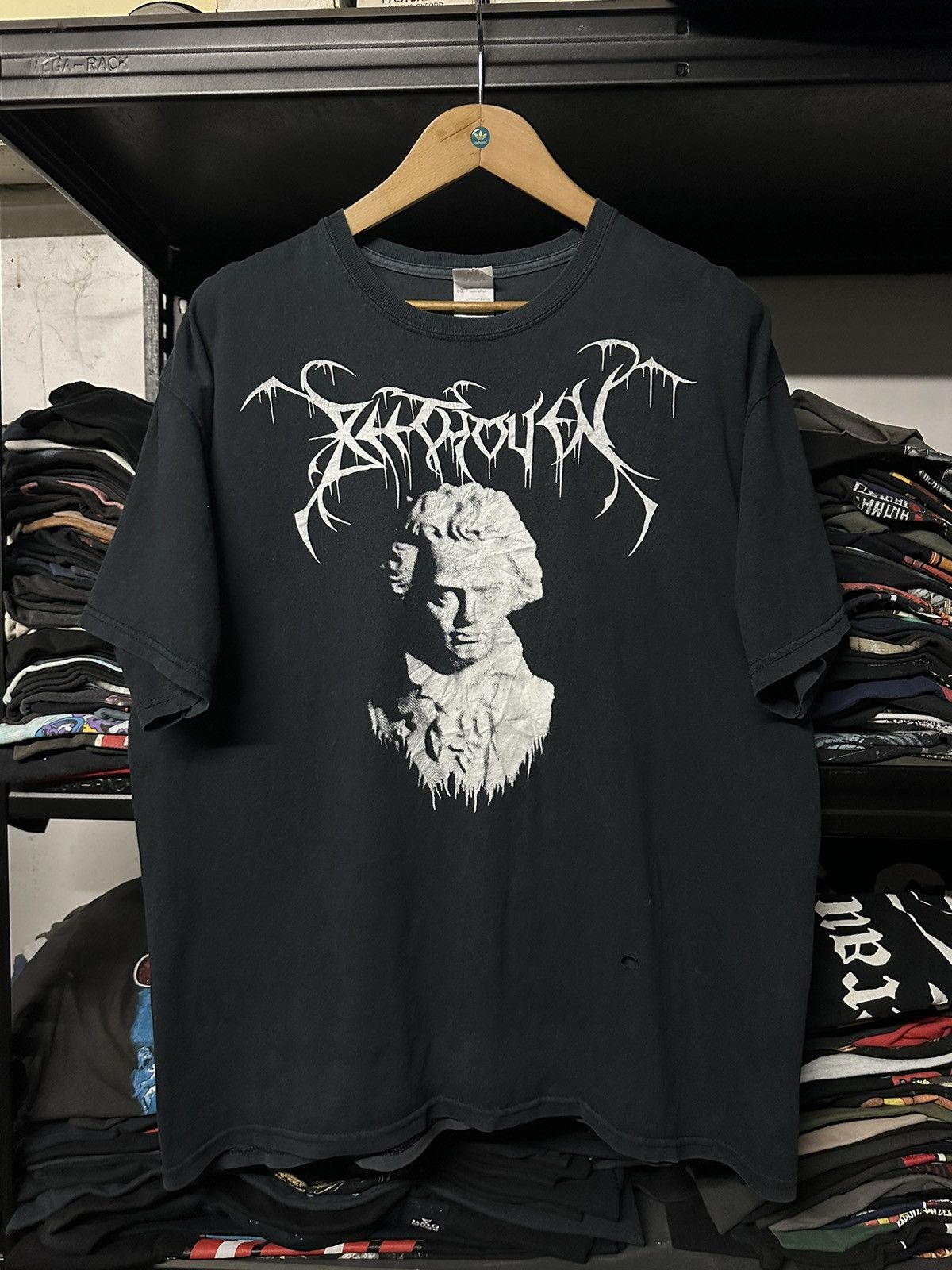 Band Tees Vintage Beethoven Band Black Metal Faded Tee Size US XL / EU 56 / 4 - 2 Thumbnail