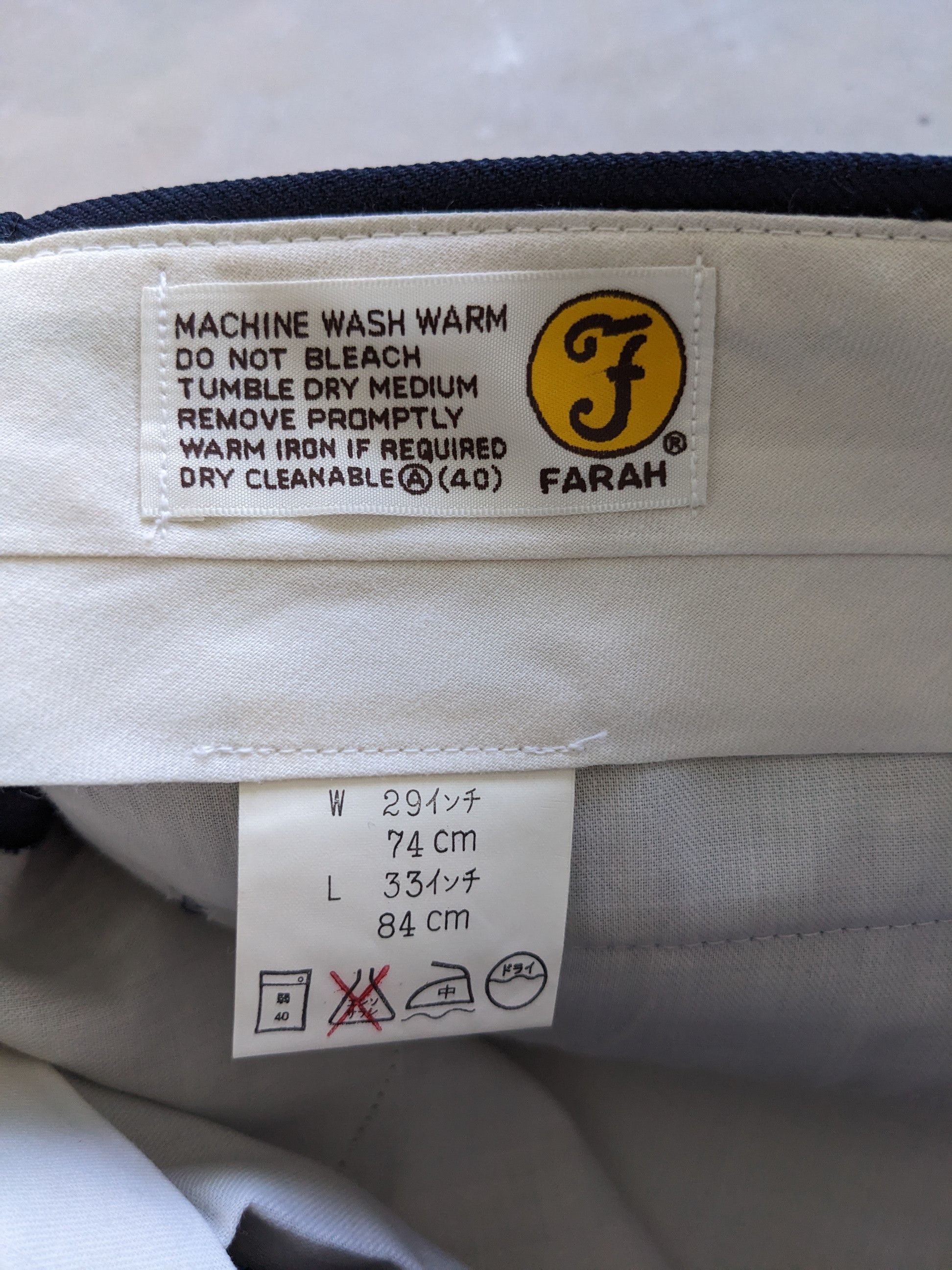 Burlington × Farah × Vintage Farah Casual Pants Fabric by Burlington Size 27" / US 4 / IT 40 - 7 Thumbnail