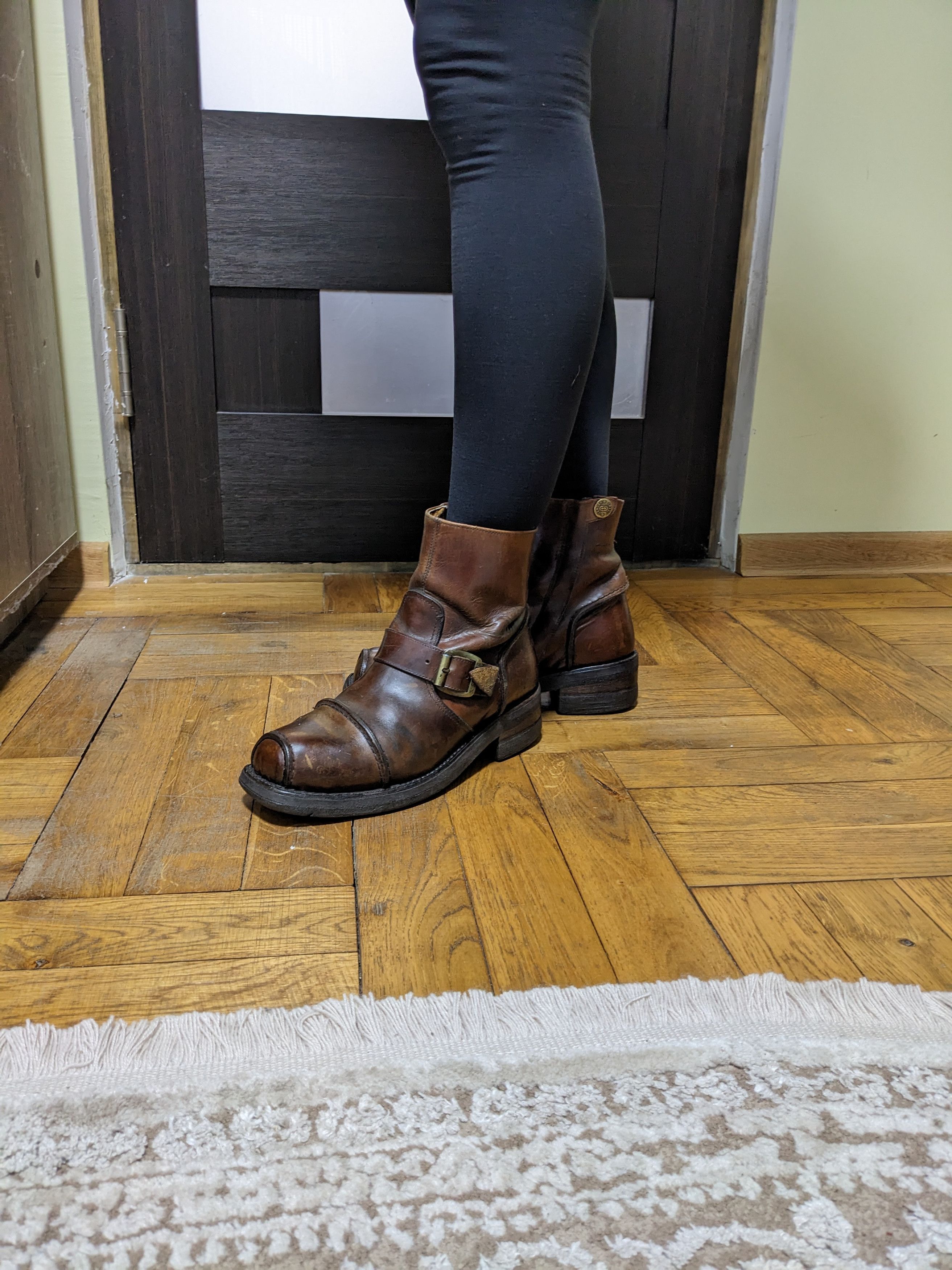 Cowboy Equipment × Genuine Leather × Sendra Sendra Spanish Western women's leather zip boots, buffalo Size US 10 / IT 40 - 17 Thumbnail