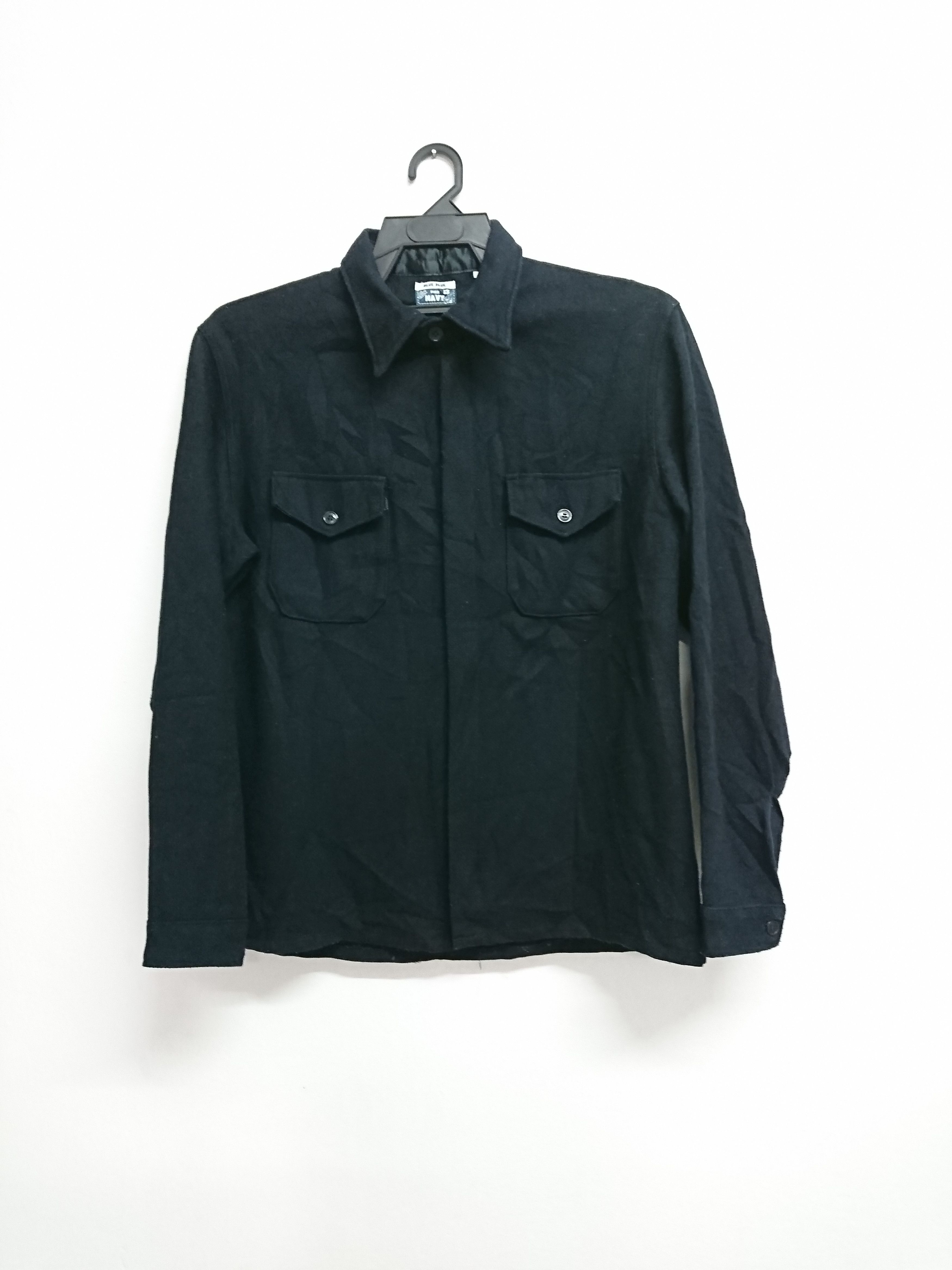 Blue Blue Japan Blue Blue Zipper Wool Shirt Size US M / EU 48-50 / 2 - 1 Thumbnail