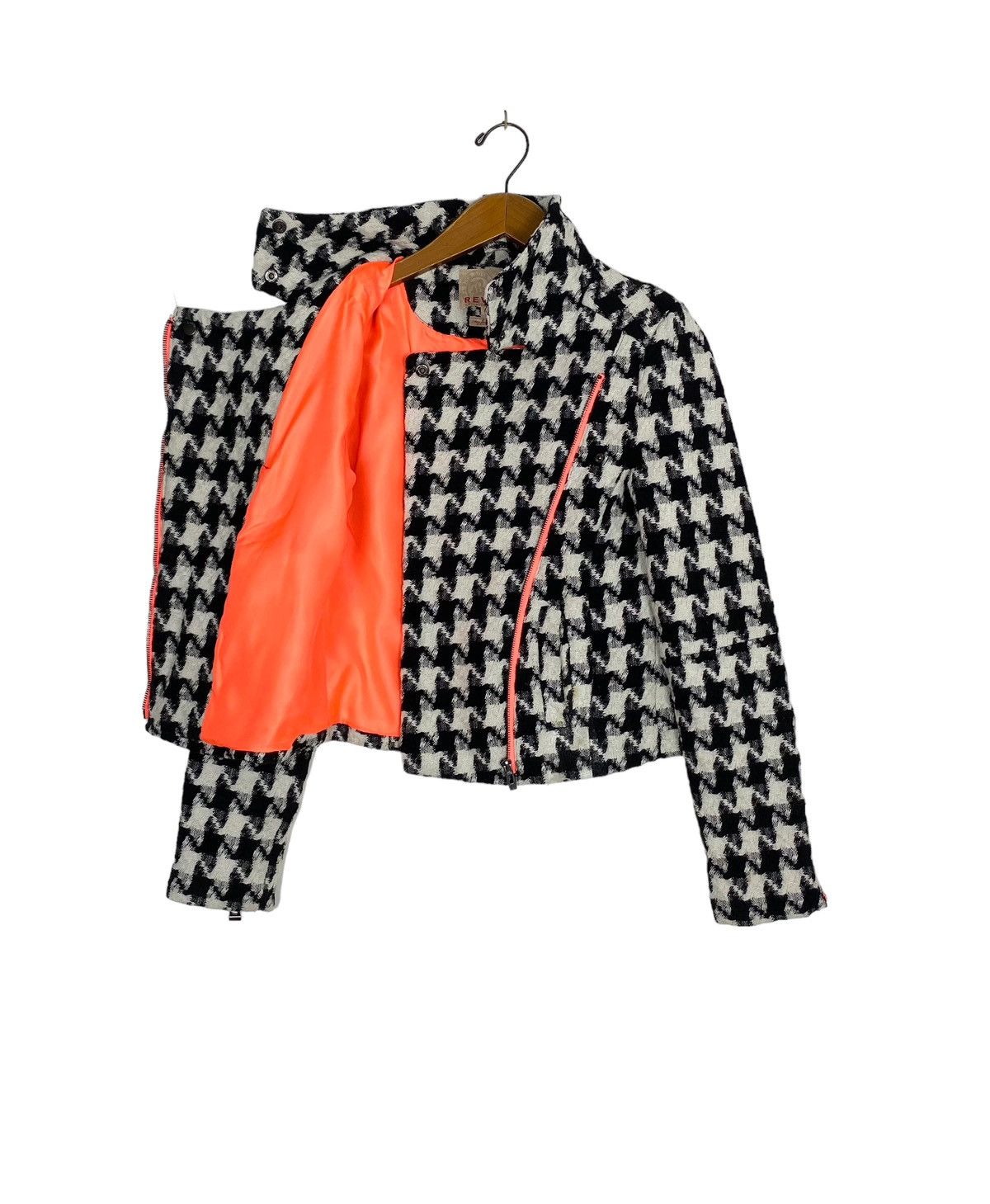Japanese Brand Rare‼️ Review Never Established Houndstooth Wool Jacket Size S / US 4 / IT 40 - 2 Thumbnail