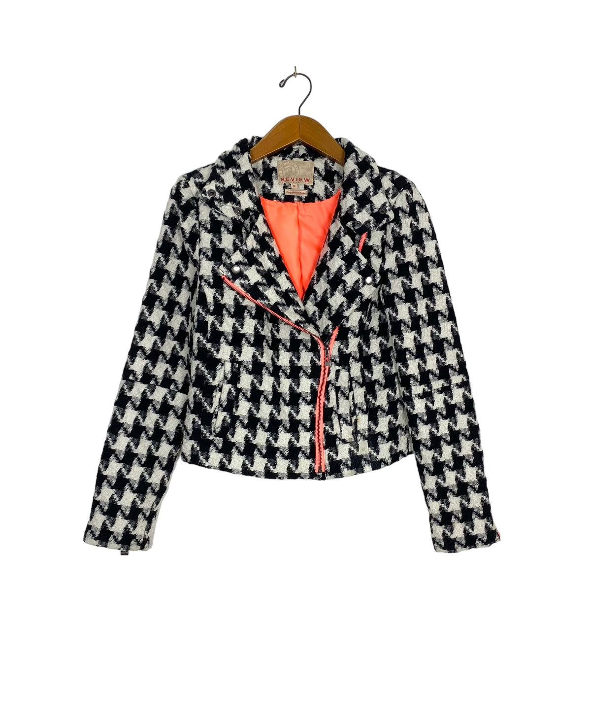 Japanese Brand Rare‼️ Review Never Established Houndstooth Wool Jacket Size S / US 4 / IT 40 - 1 Thumbnail