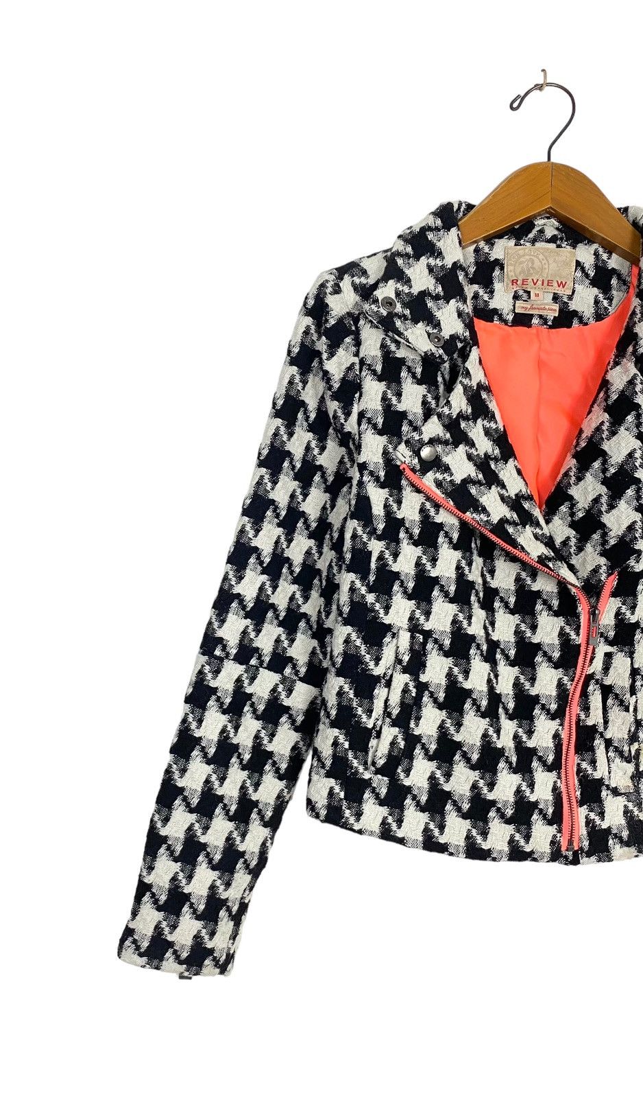 Japanese Brand Rare‼️ Review Never Established Houndstooth Wool Jacket Size S / US 4 / IT 40 - 3 Thumbnail