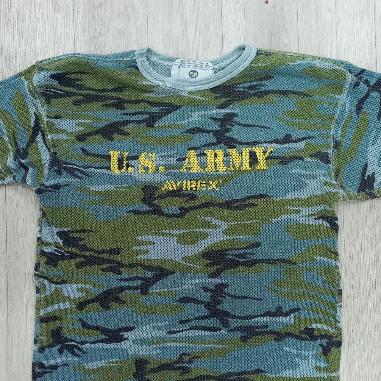 Vintage Vintage AVIREX U.S ARMY Mesh Camo T-shirt Size US L / EU 52-54 / 3 - 5 Thumbnail
