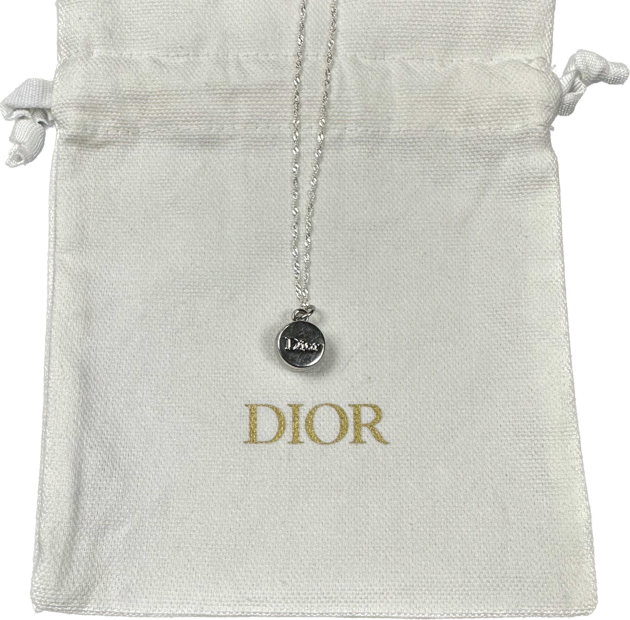 Dior Circle Pendant on Sterling Silver Chain/Necklace