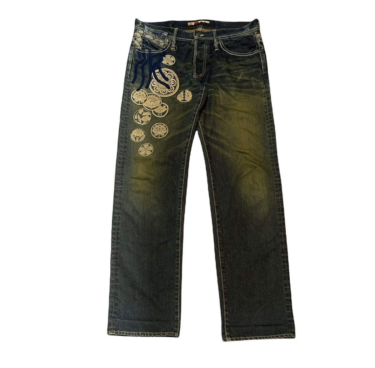 Japanese Brand × Vintage Vintage Jeans Rare Design Japan Traditional Size US 34 / EU 50 - 1 Thumbnail