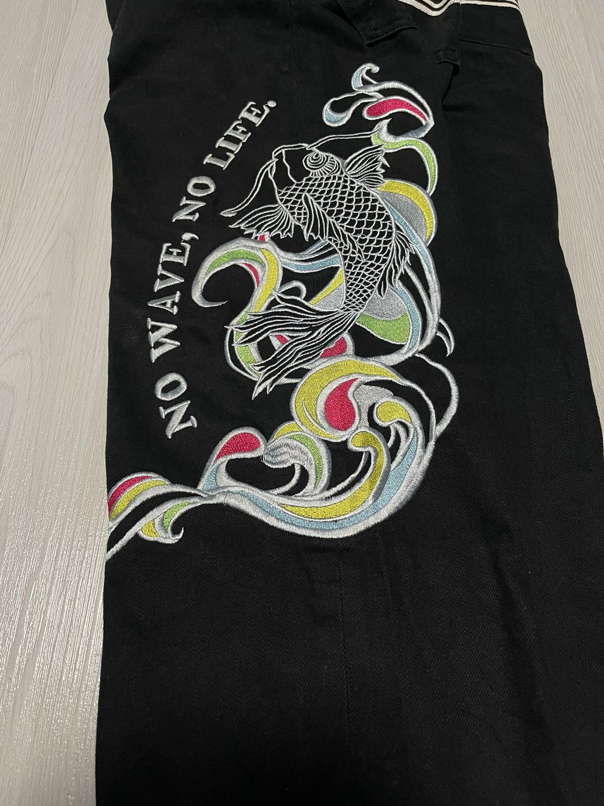 Japanese Brand × Vintage Vintage Japanese Traditional Jeans Fish Motif Size US 31 - 3 Thumbnail