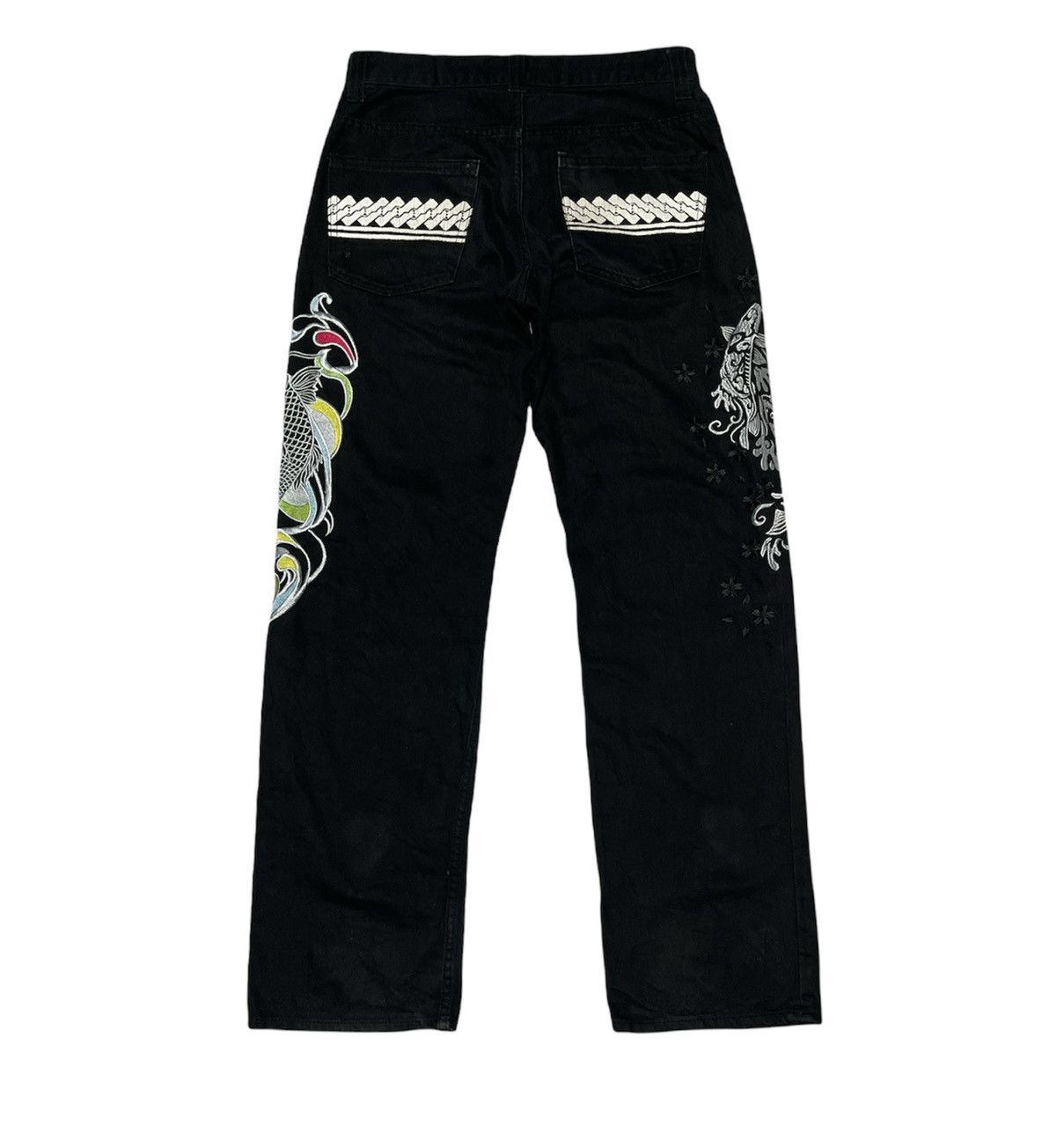 Japanese Brand × Vintage Vintage Japanese Traditional Jeans Fish Motif Size US 31 - 2 Thumbnail