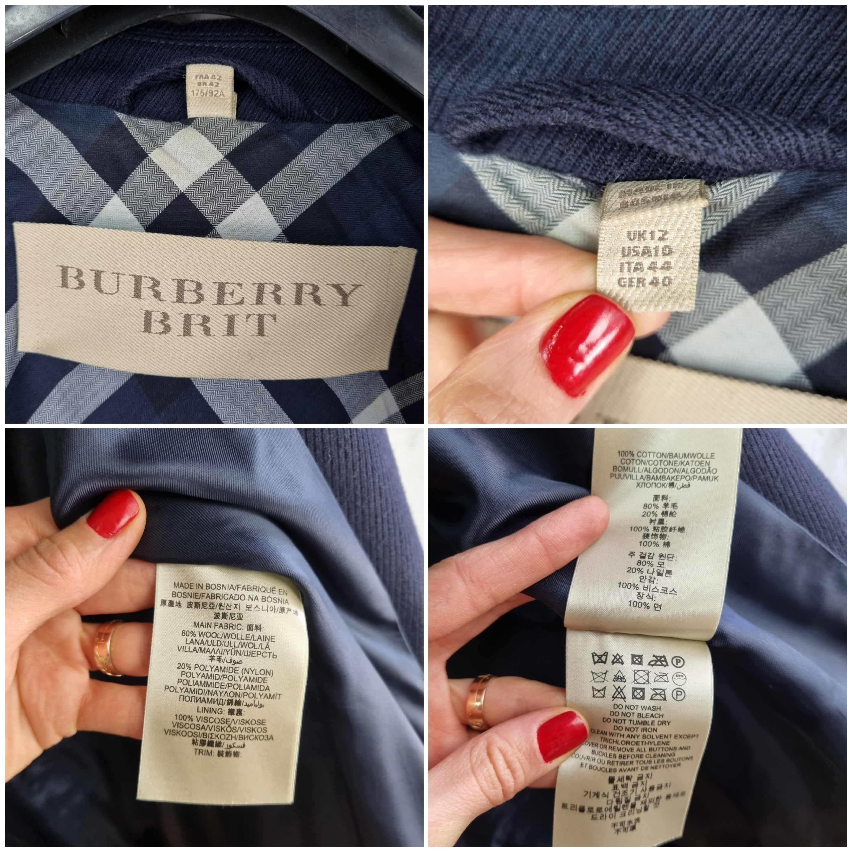 Burberry × Burberry Prorsum Rare Burberry Brit Military Navy Wool Coat Size M / US 6-8 / IT 42-44 - 9 Thumbnail