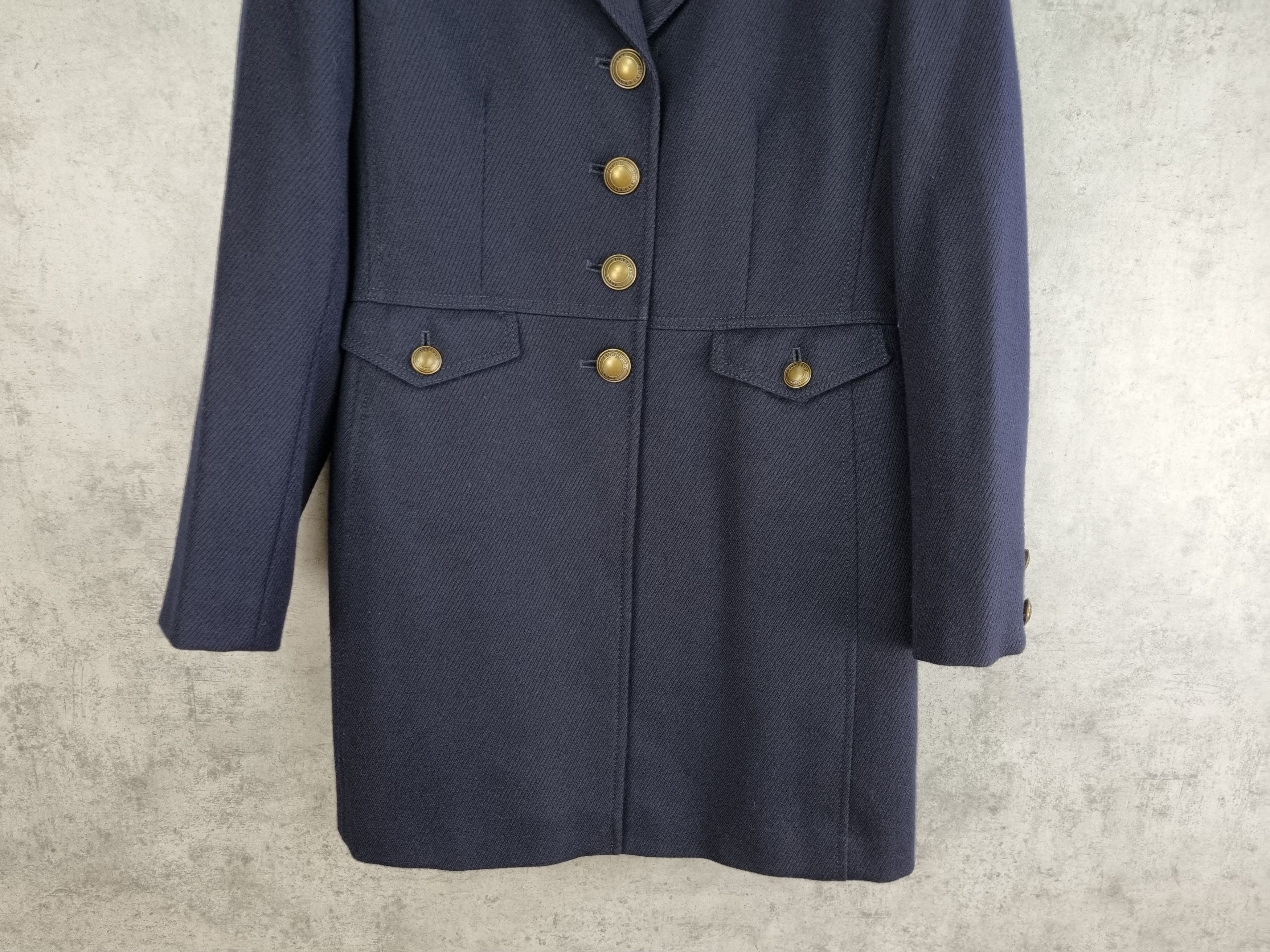 Burberry × Burberry Prorsum Rare Burberry Brit Military Navy Wool Coat Size M / US 6-8 / IT 42-44 - 8 Thumbnail