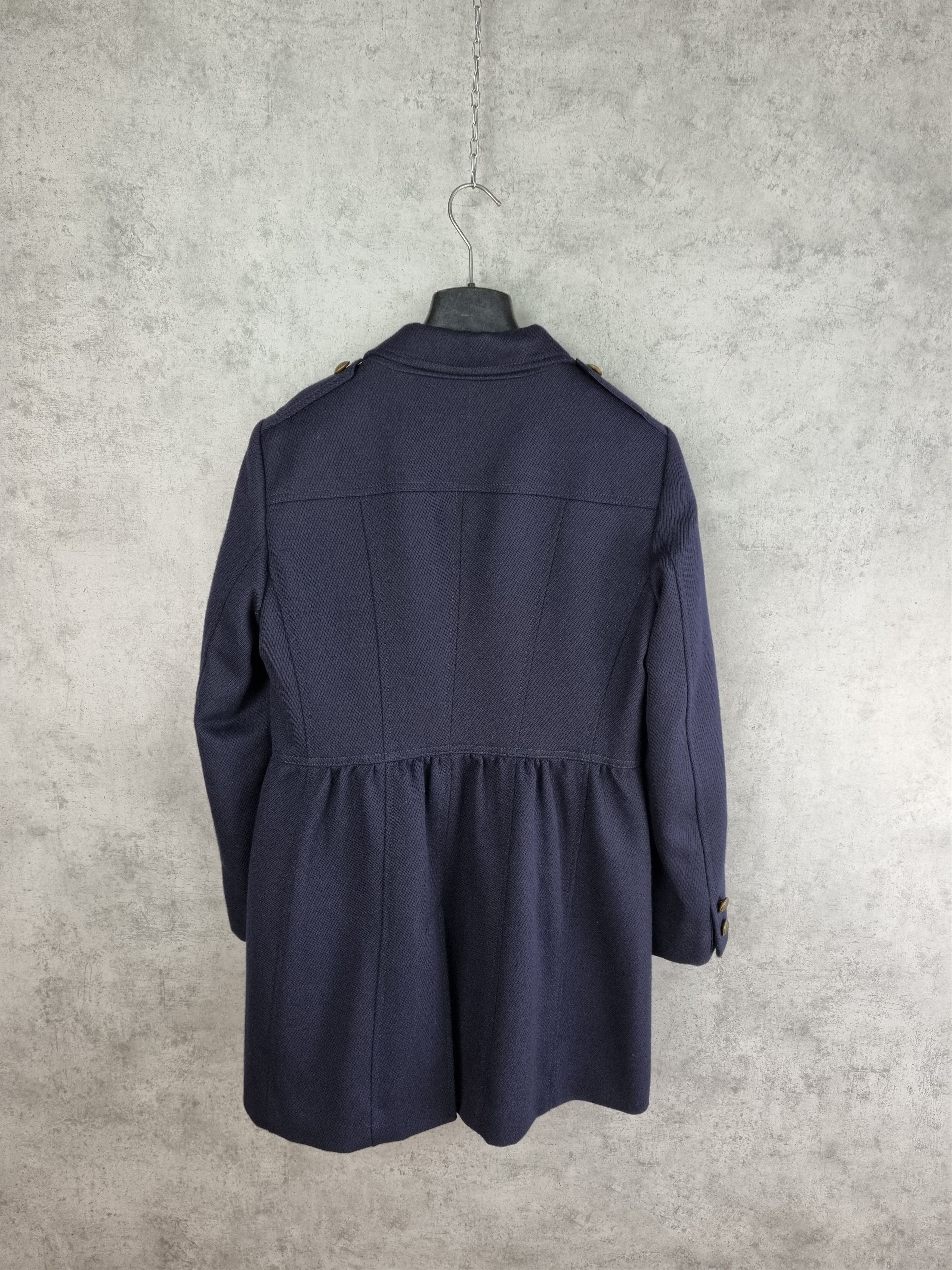Burberry × Burberry Prorsum Rare Burberry Brit Military Navy Wool Coat Size M / US 6-8 / IT 42-44 - 7 Thumbnail