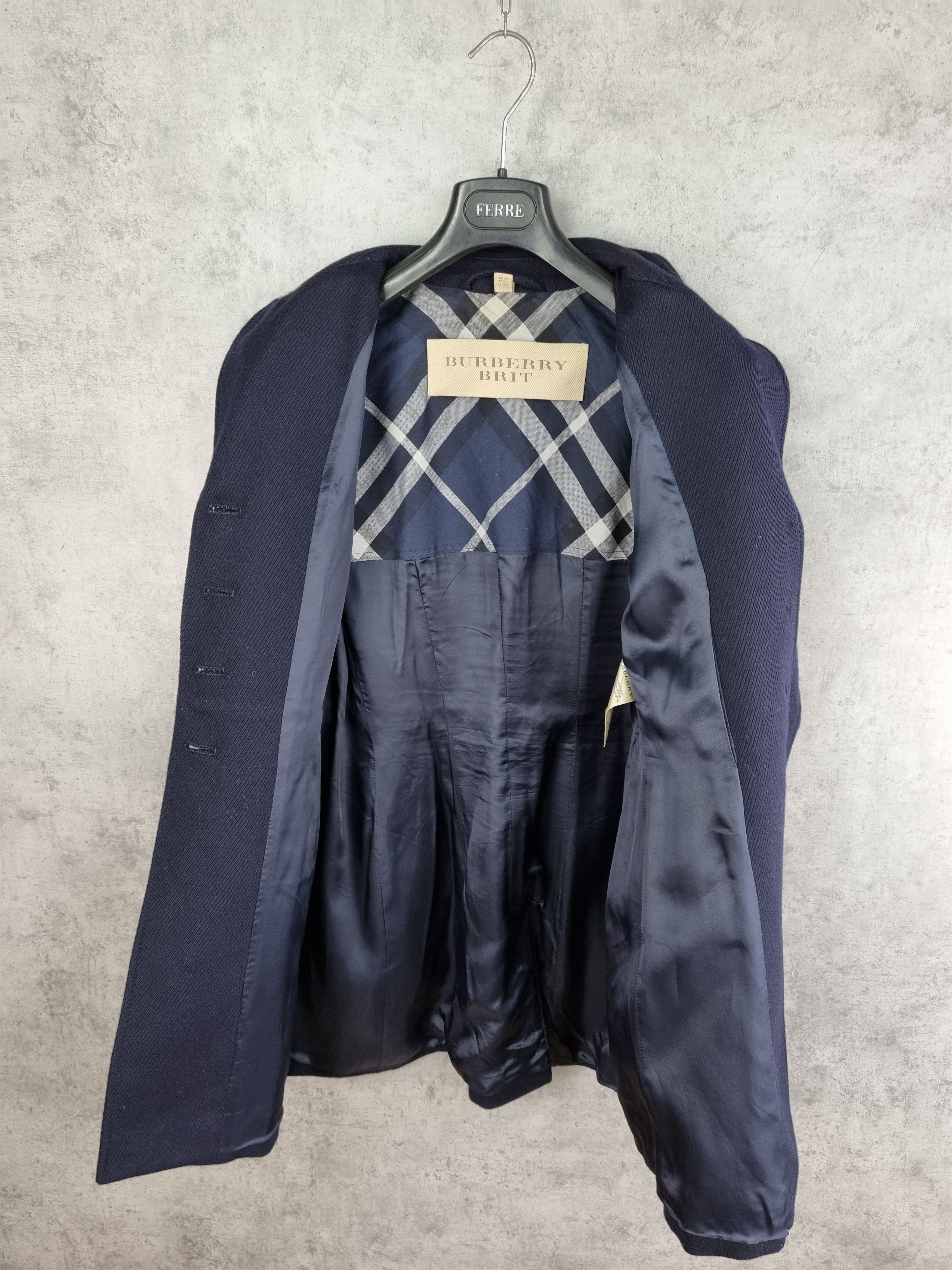Burberry × Burberry Prorsum Rare Burberry Brit Military Navy Wool Coat Size M / US 6-8 / IT 42-44 - 6 Thumbnail
