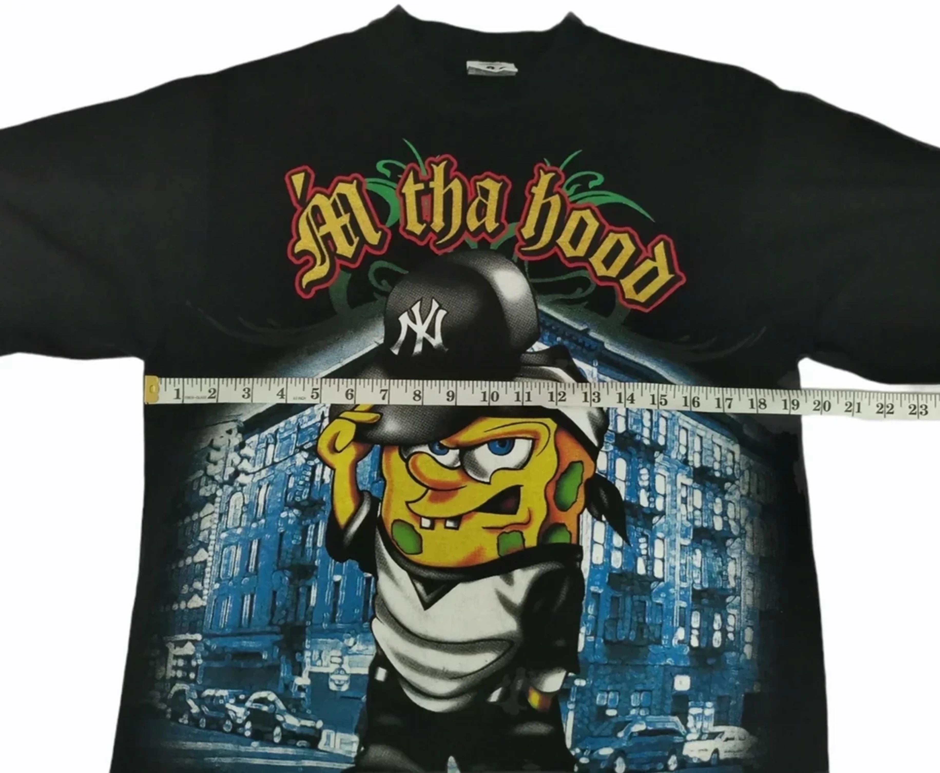 Rap Tees Vintage SpongeBob NY Rap Tee Tupac Hiphop Eminem Outkast Size US M / EU 48-50 / 2 - 5 Thumbnail