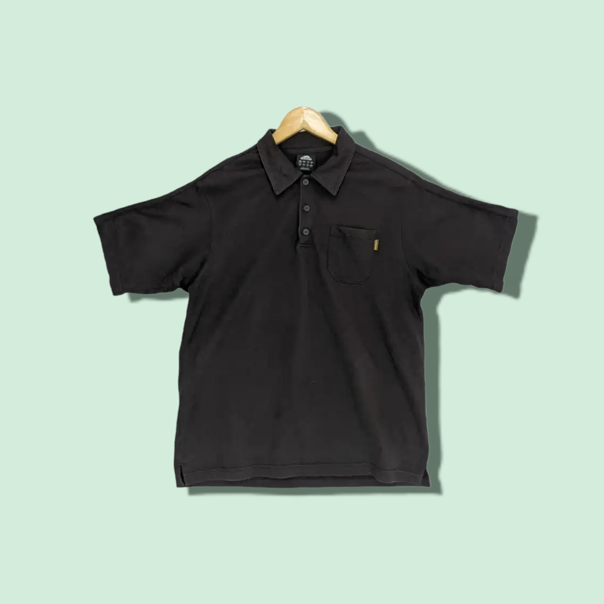 Adidas ADIDAS Black Polo Shirt Size US M / EU 48-50 / 2 - 1 Thumbnail
