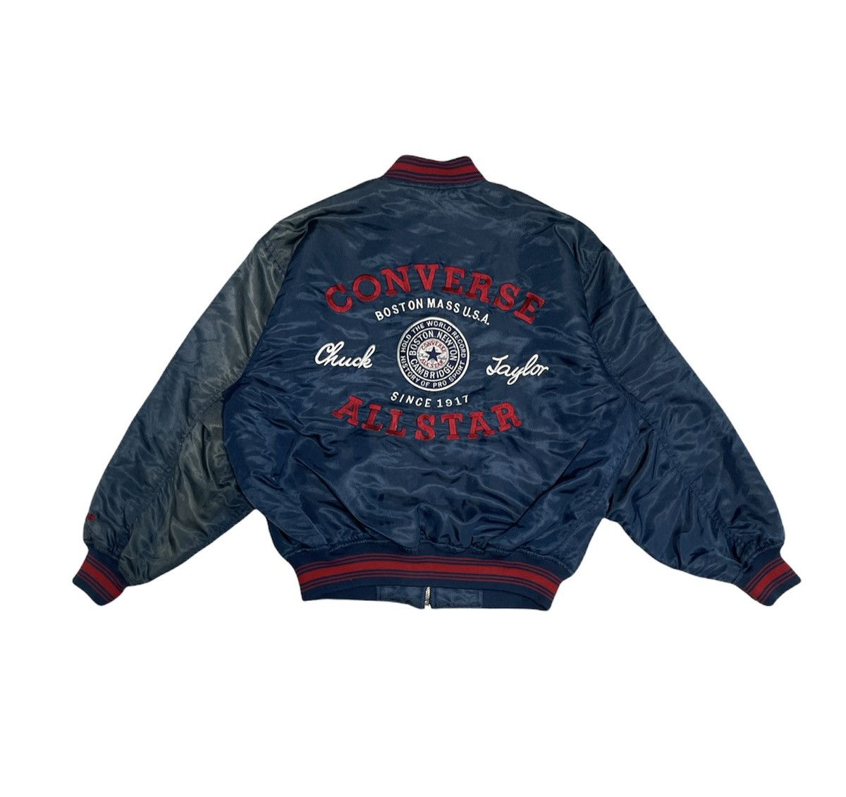 Converse × Vintage Vintage Bomber Jacket Converse Big Logo Size US M / EU 48-50 / 2 - 2 Thumbnail