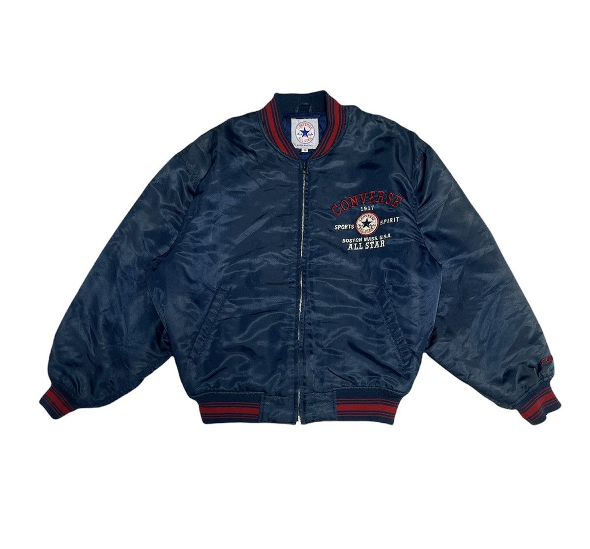 Converse × Vintage Vintage Bomber Jacket Converse Big Logo Size US M / EU 48-50 / 2 - 1 Thumbnail