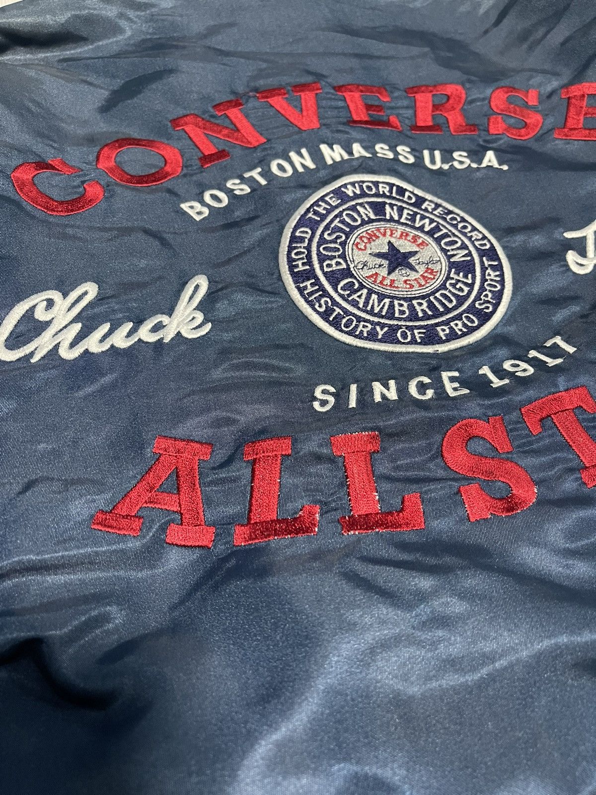 Converse × Vintage Vintage Bomber Jacket Converse Big Logo Size US M / EU 48-50 / 2 - 3 Thumbnail