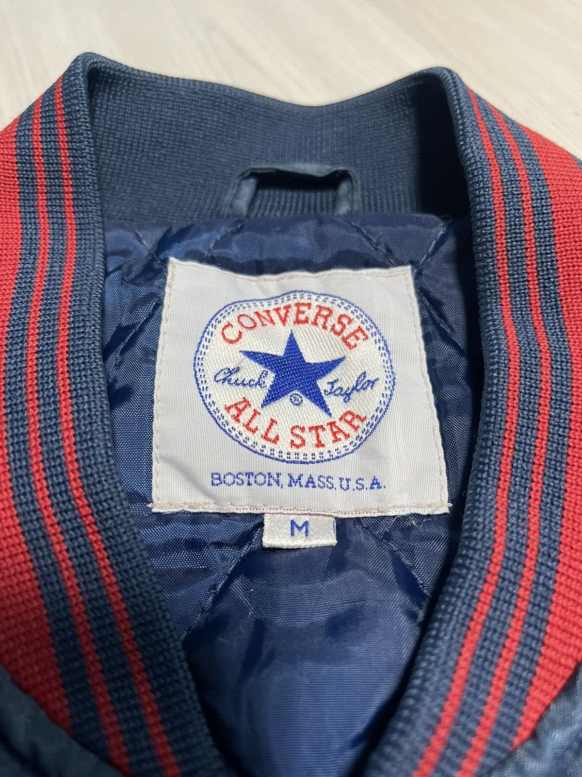 Converse × Vintage Vintage Bomber Jacket Converse Big Logo Size US M / EU 48-50 / 2 - 8 Thumbnail