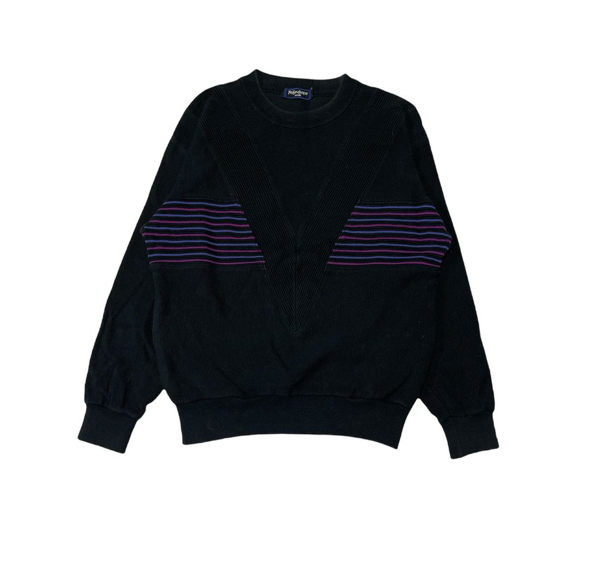 image of Vintage YSL Sweatshirt Design in Black, Men's (Size Medium)