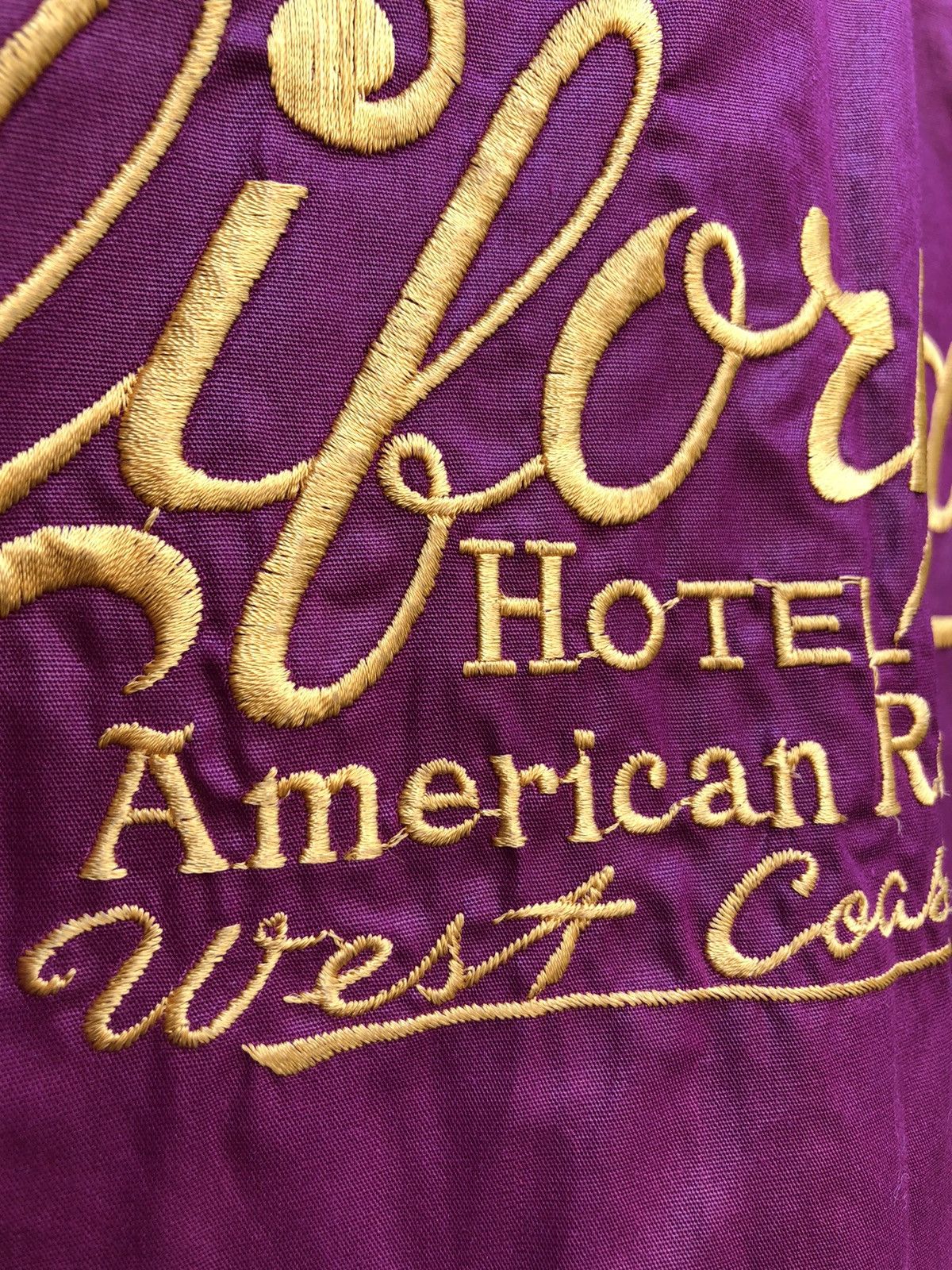 Flannel Vintage 80's Bowling Shirt Embroidered Hotel California Size US M / EU 48-50 / 2 - 7 Thumbnail