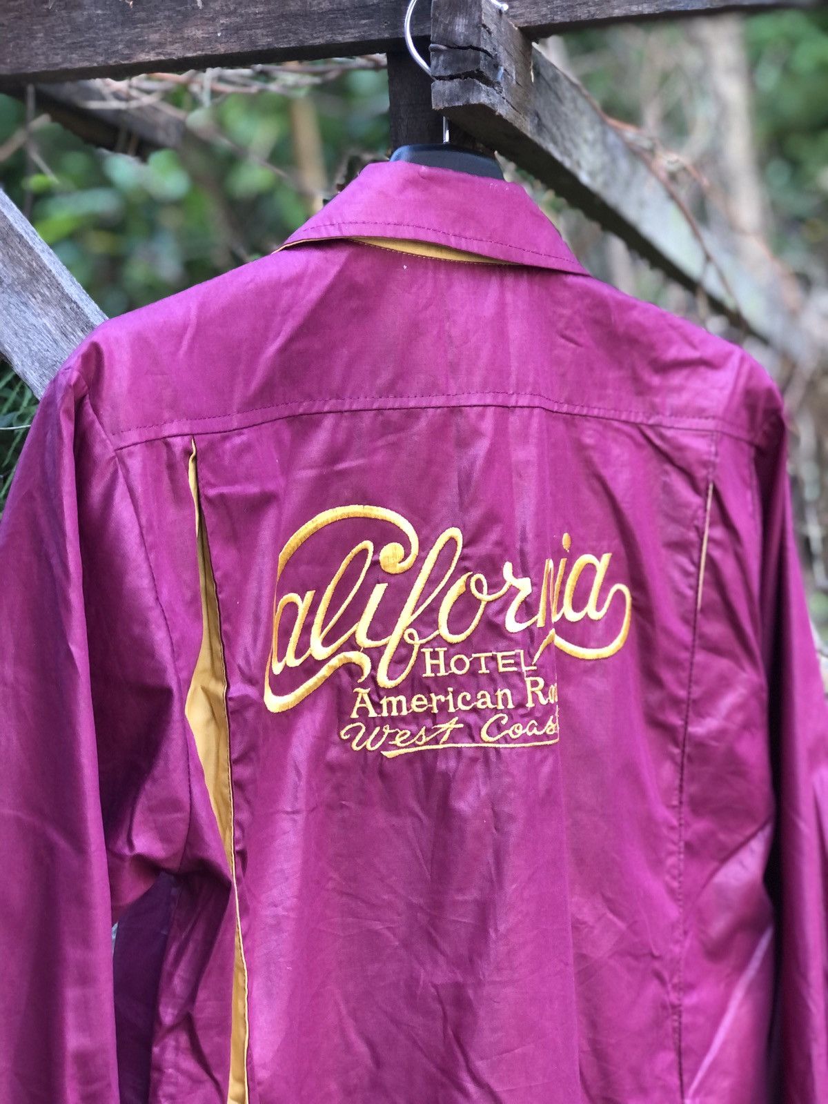 Flannel Vintage 80's Bowling Shirt Embroidered Hotel California Size US M / EU 48-50 / 2 - 2 Thumbnail