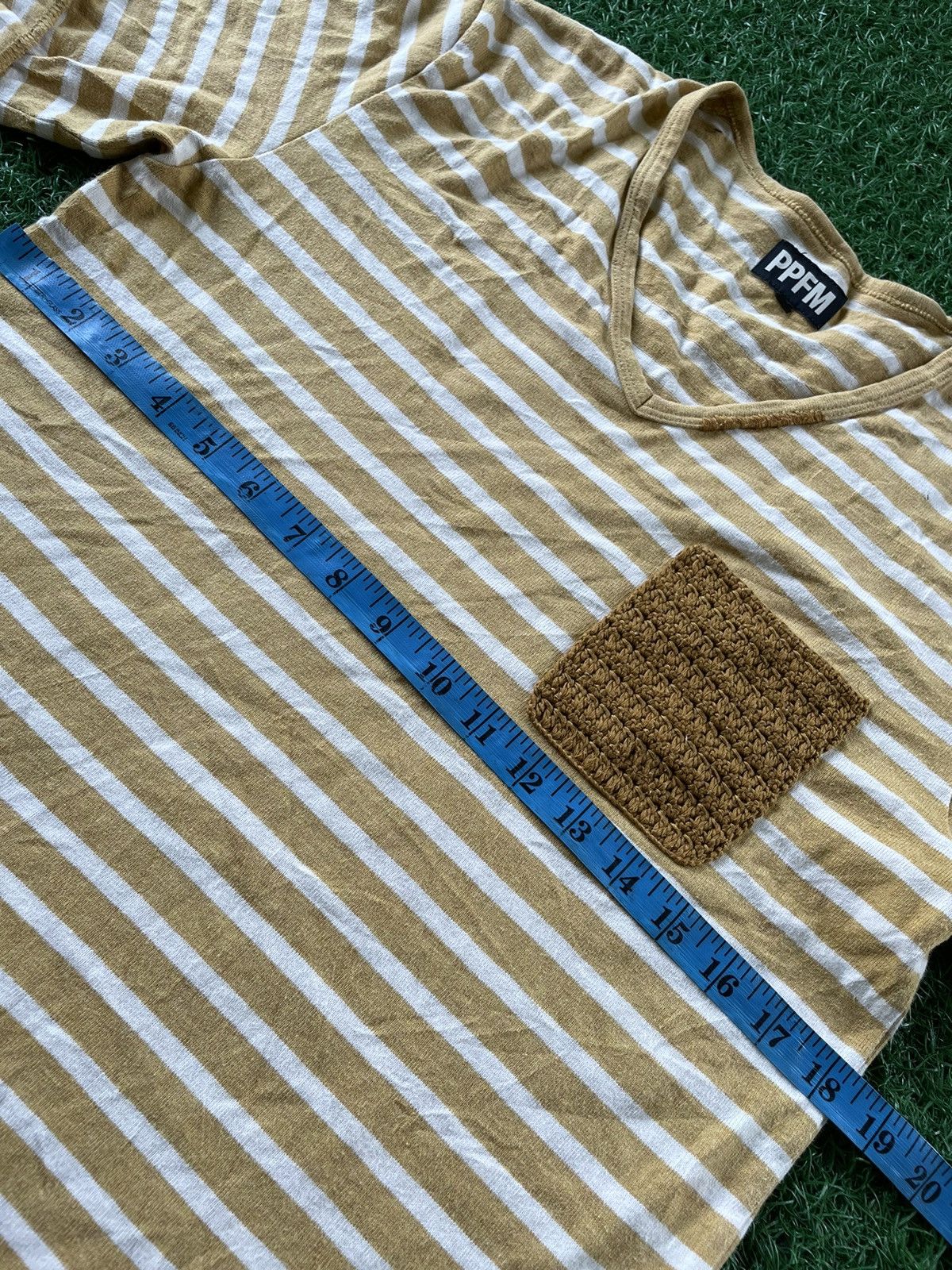 Designer × Japanese Brand × PPFM 🔥PPFM🔥 Kapital Style Single Pocket Stripe Tee 🇯🇵 Size US M / EU 48-50 / 2 - 8 Thumbnail