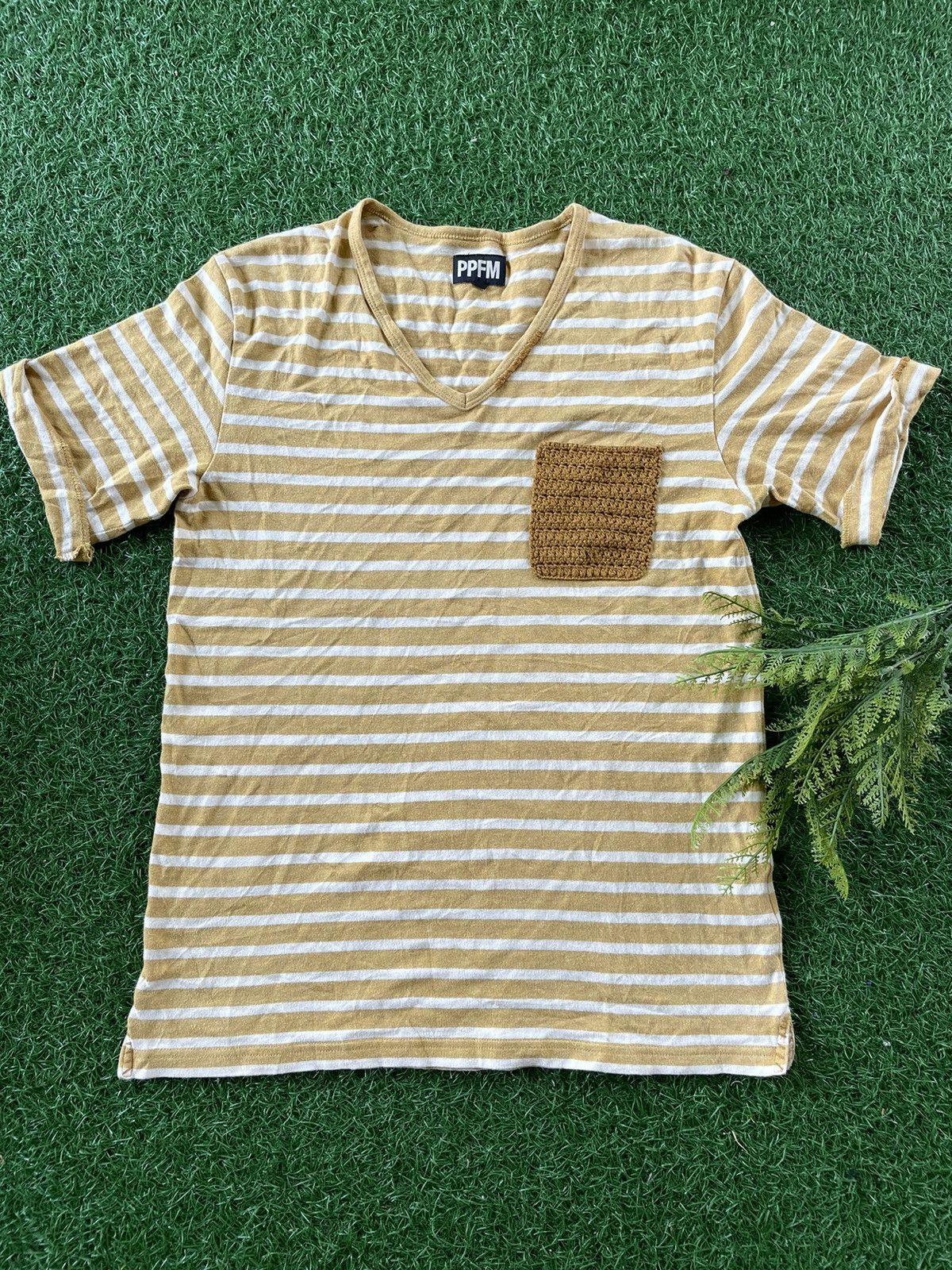 Designer × Japanese Brand × PPFM 🔥PPFM🔥 Kapital Style Single Pocket Stripe Tee 🇯🇵 Size US M / EU 48-50 / 2 - 1 Thumbnail