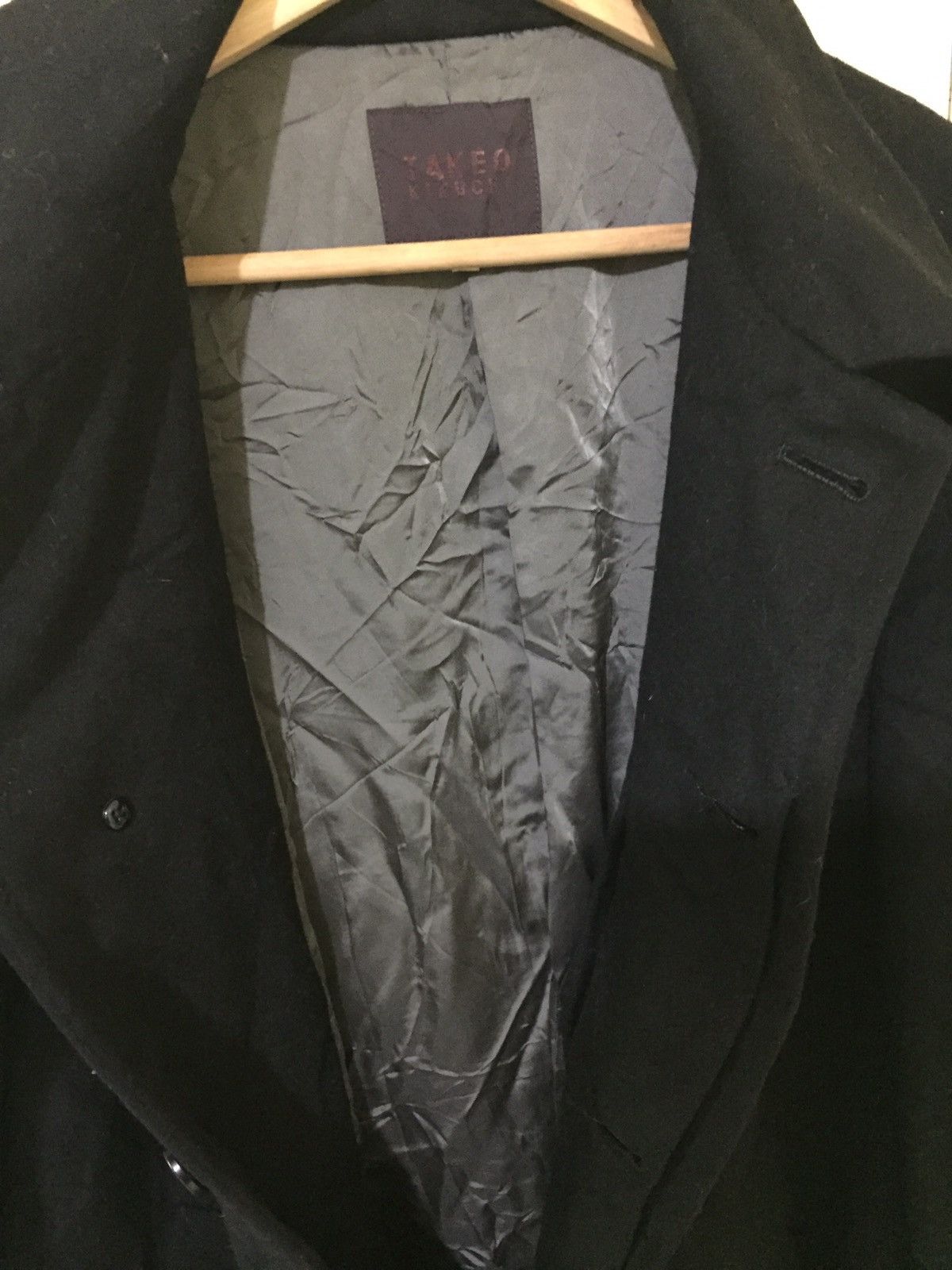 Japanese Brand Takeo Kukichi Overcoat Long Jacket Super Black Size L / US 10 / IT 46 - 3 Thumbnail