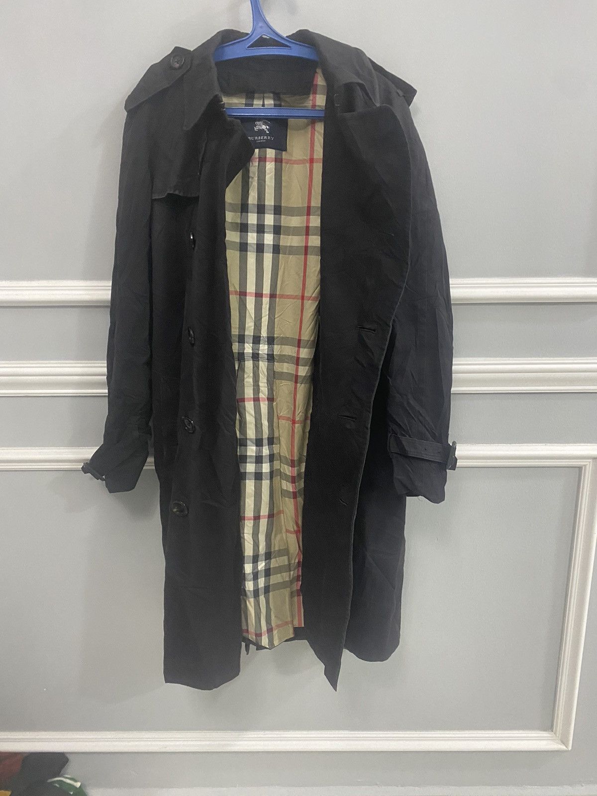 Burberry VINTAGE BLACK BURBERRY KESSINGTON TRENCH COAT Size US S / EU 44-46 / 1 - 6 Thumbnail