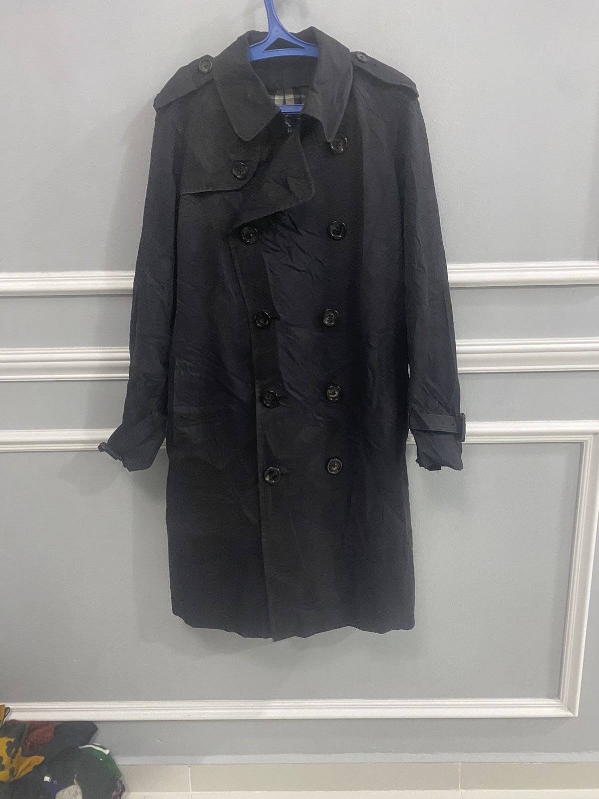 Burberry VINTAGE BLACK BURBERRY KESSINGTON TRENCH COAT Size US S / EU 44-46 / 1 - 5 Thumbnail