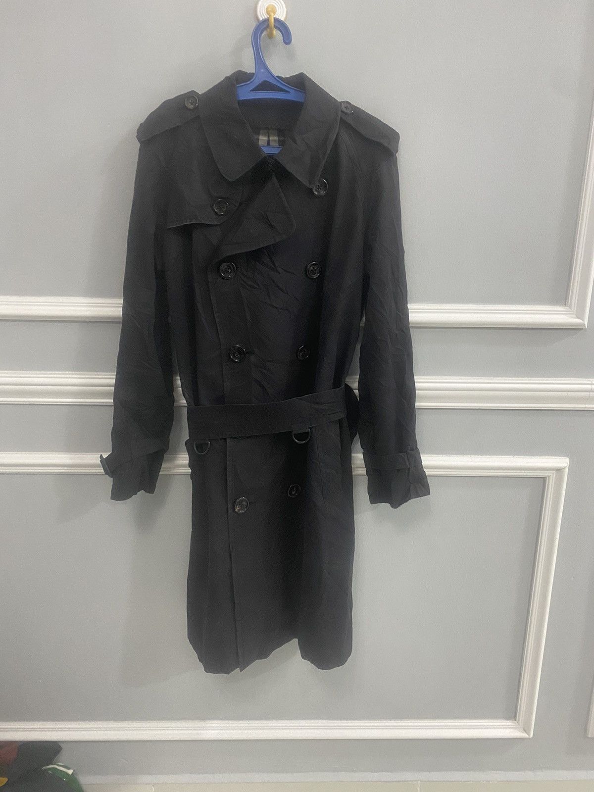 Burberry VINTAGE BLACK BURBERRY KESSINGTON TRENCH COAT Size US S / EU 44-46 / 1 - 1 Thumbnail