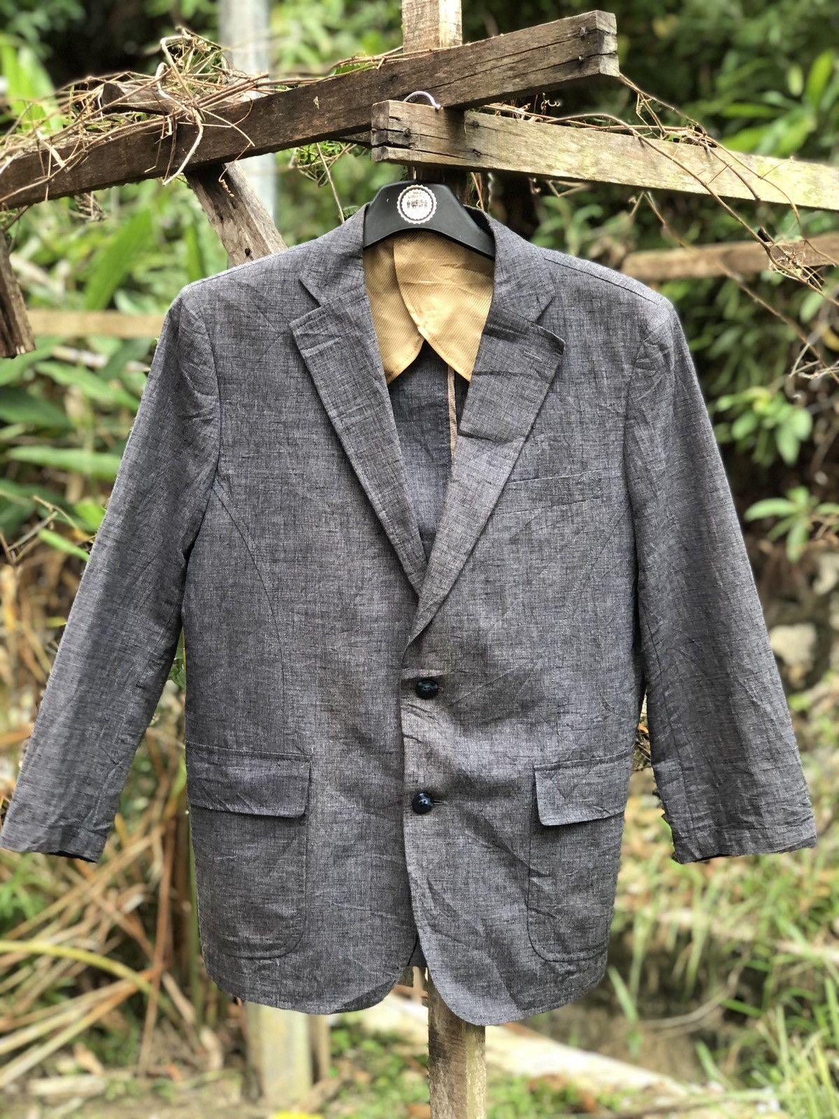 Japanese Brand Vintage Blazer by Barberini Size US L / EU 52-54 / 3 - 1 Thumbnail