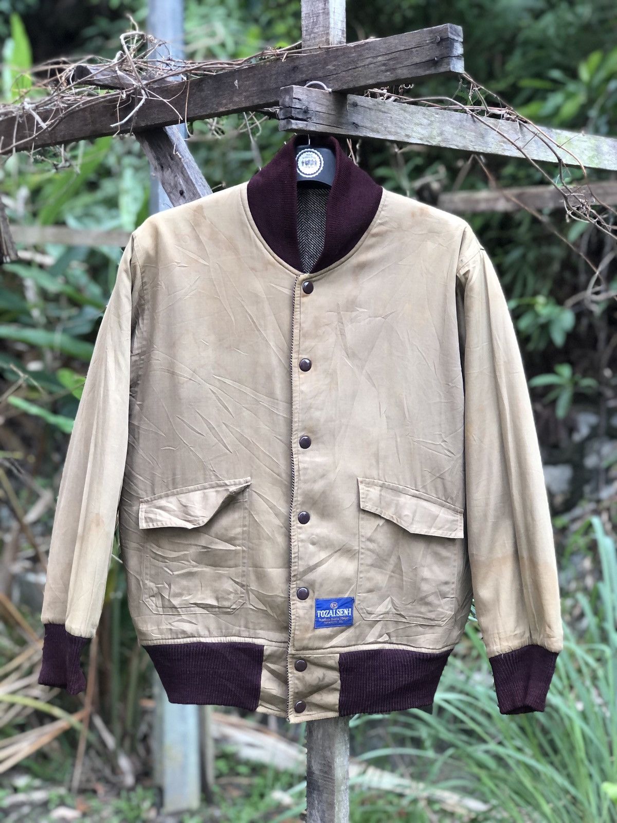 Japanese Brand Vintage 80's Reversible Bomber Style Jacket by Tozai.Sen-i Size US M / EU 48-50 / 2 - 11 Thumbnail