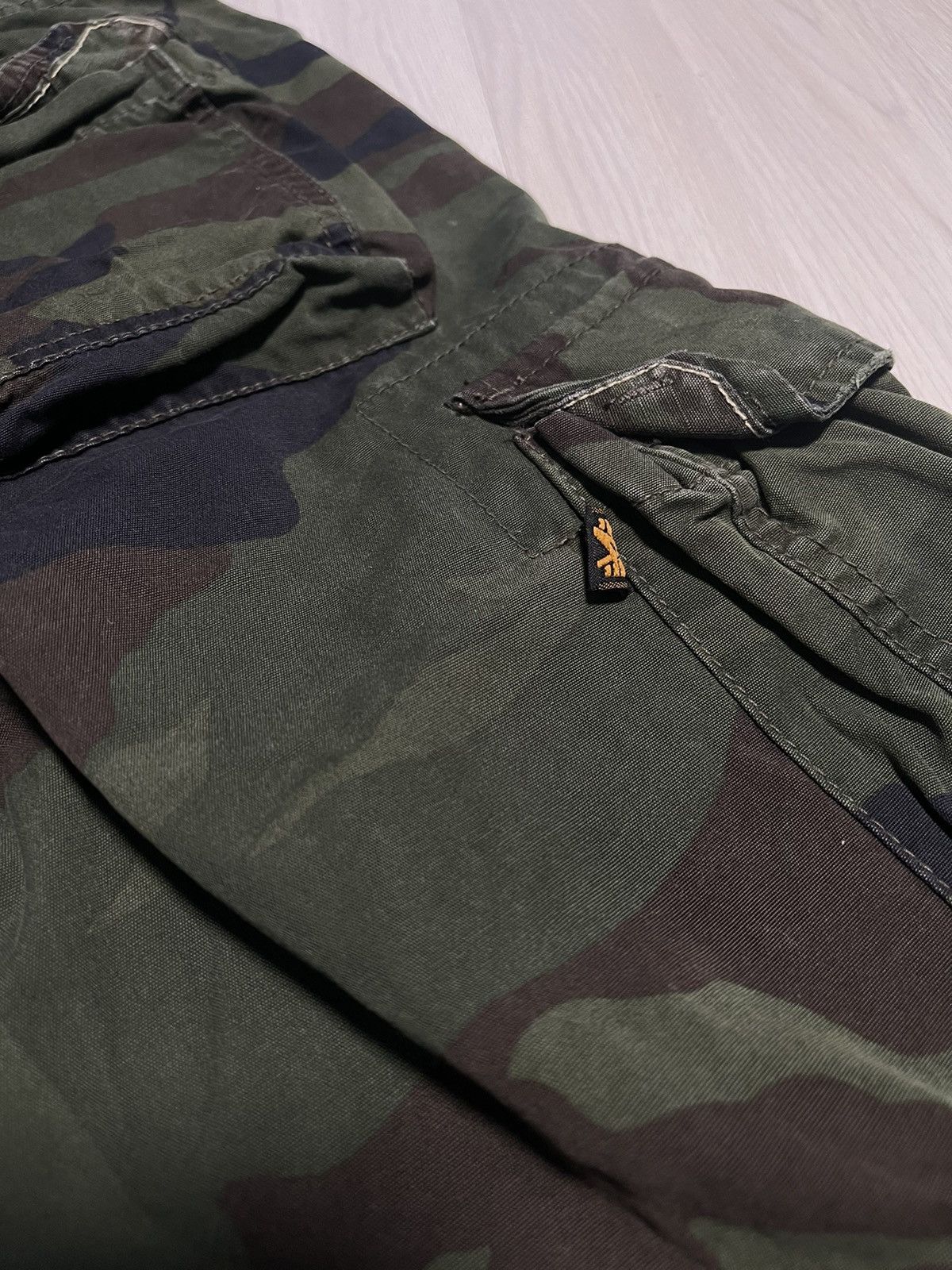 Alpha Industries × Vintage Vintage Cargo Pants Alpha Industries Camo Size US 28 / EU 44 - 7 Thumbnail