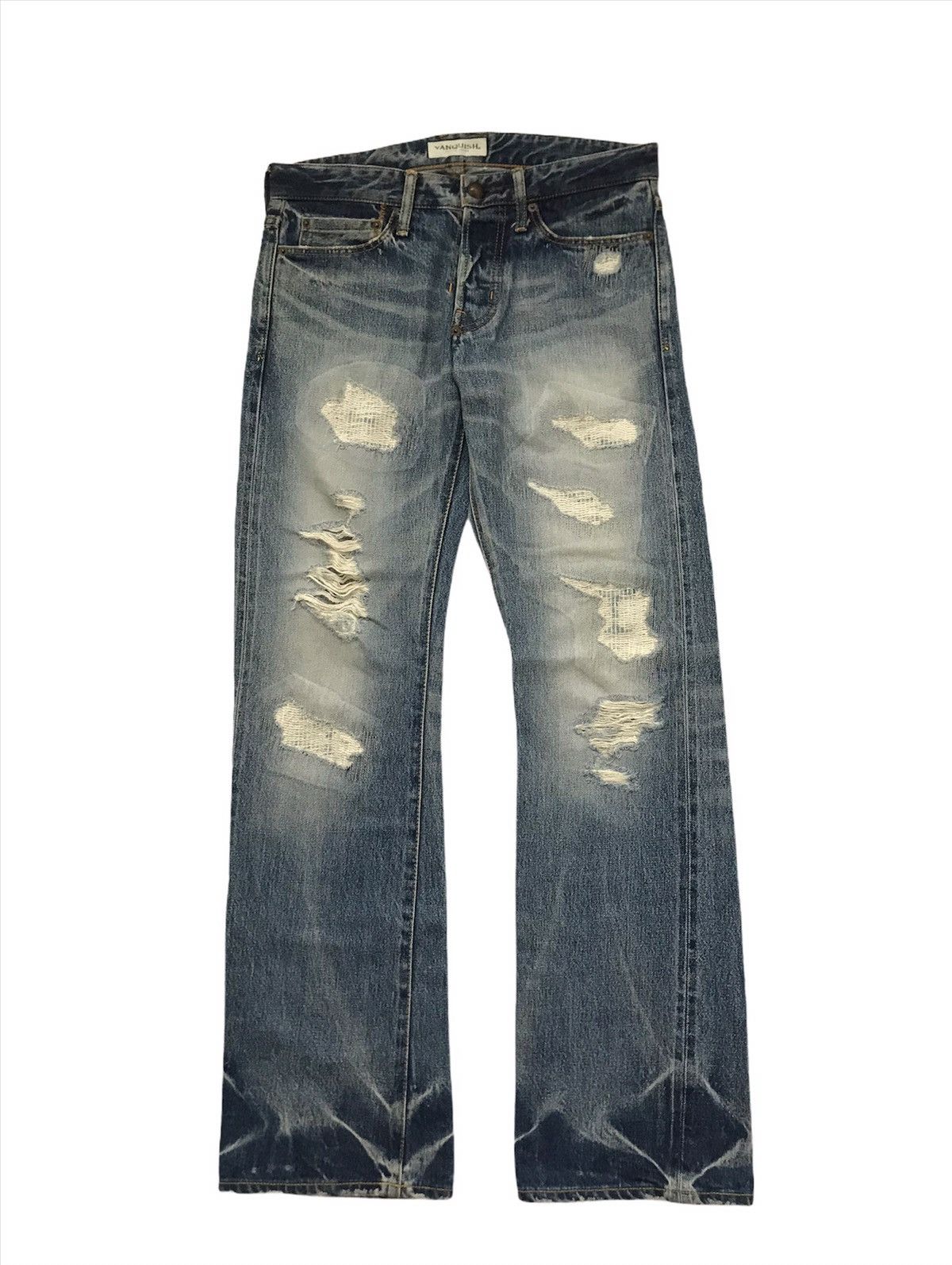 Vanquish Vanquish Tokyo Patchwork Distressed Selvedge Jeans Size US 32 / EU 48 - 1 Thumbnail