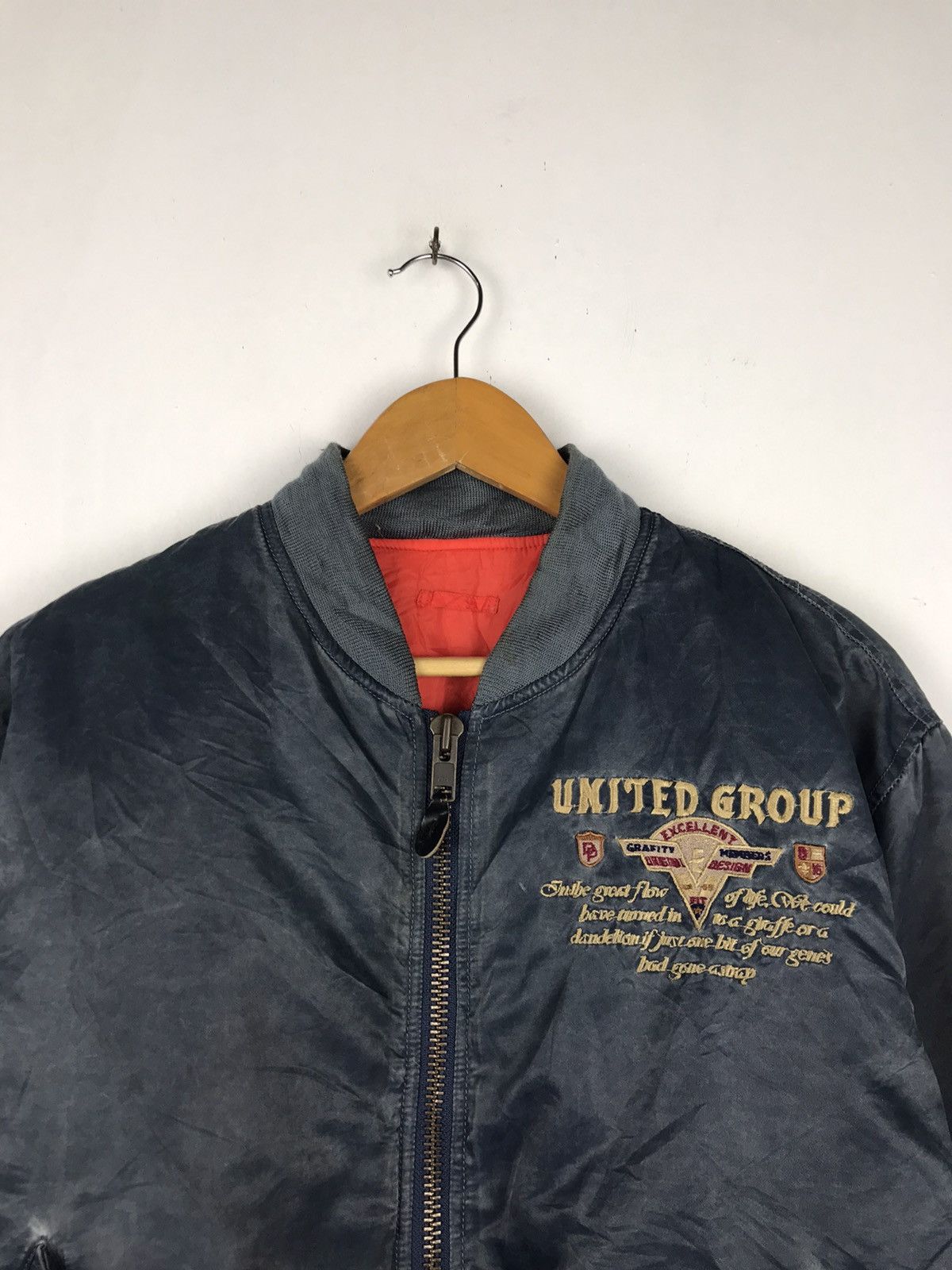 Japanese Brand × Vintage Vintage MA-1 PassRush Pulling Guard bomber jacket Size US L / EU 52-54 / 3 - 3 Thumbnail