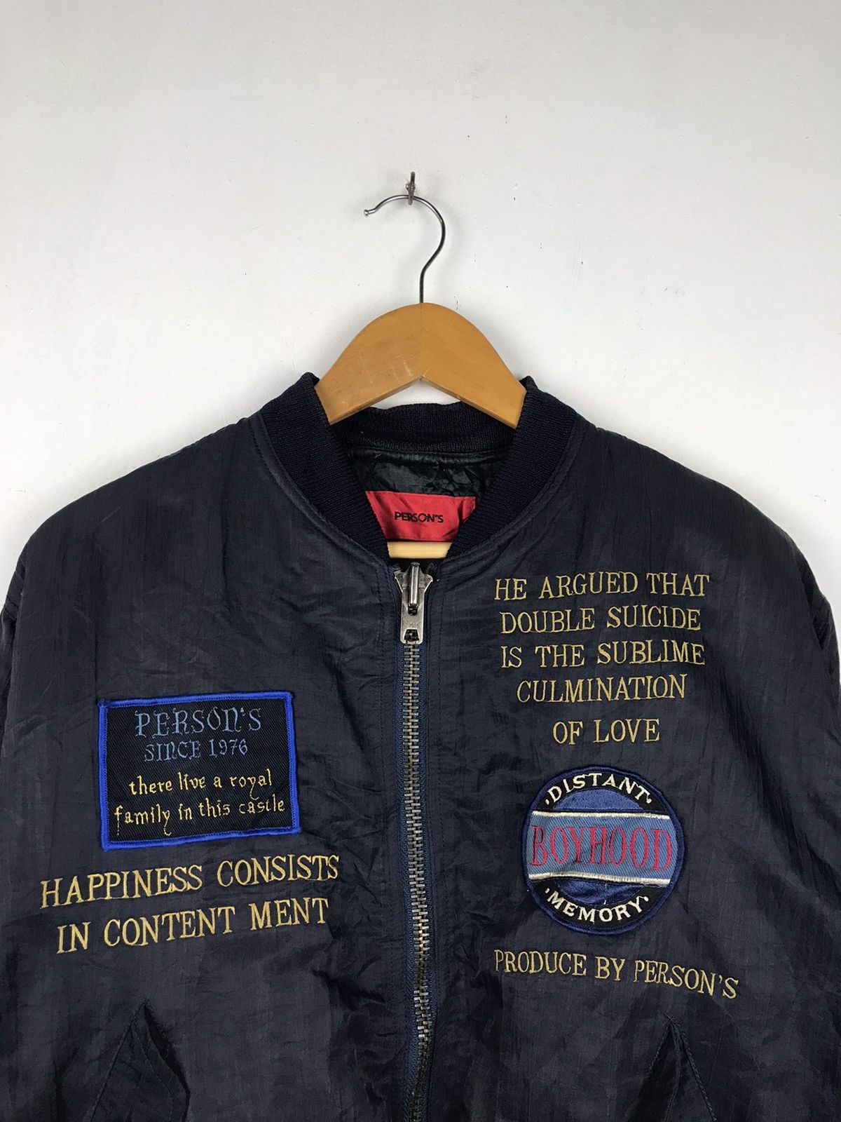 Japanese Brand × PERSON'S × Vintage Person's rare Streetwear Patch Bomber Jacket Size US XL / EU 56 / 4 - 3 Thumbnail