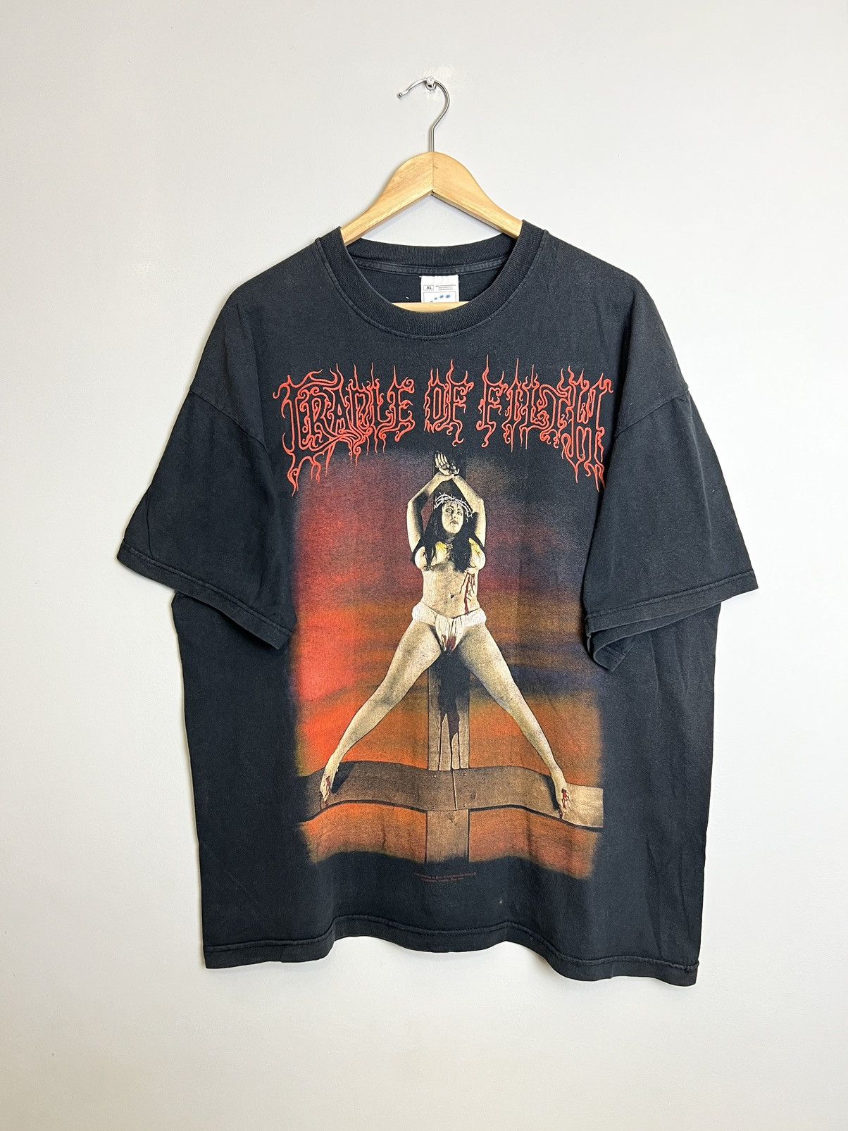 image of Rare Vintage 90's Cradle Of Filth Desire Me Metal Band Tshirt in Black, Men's (Size XL)