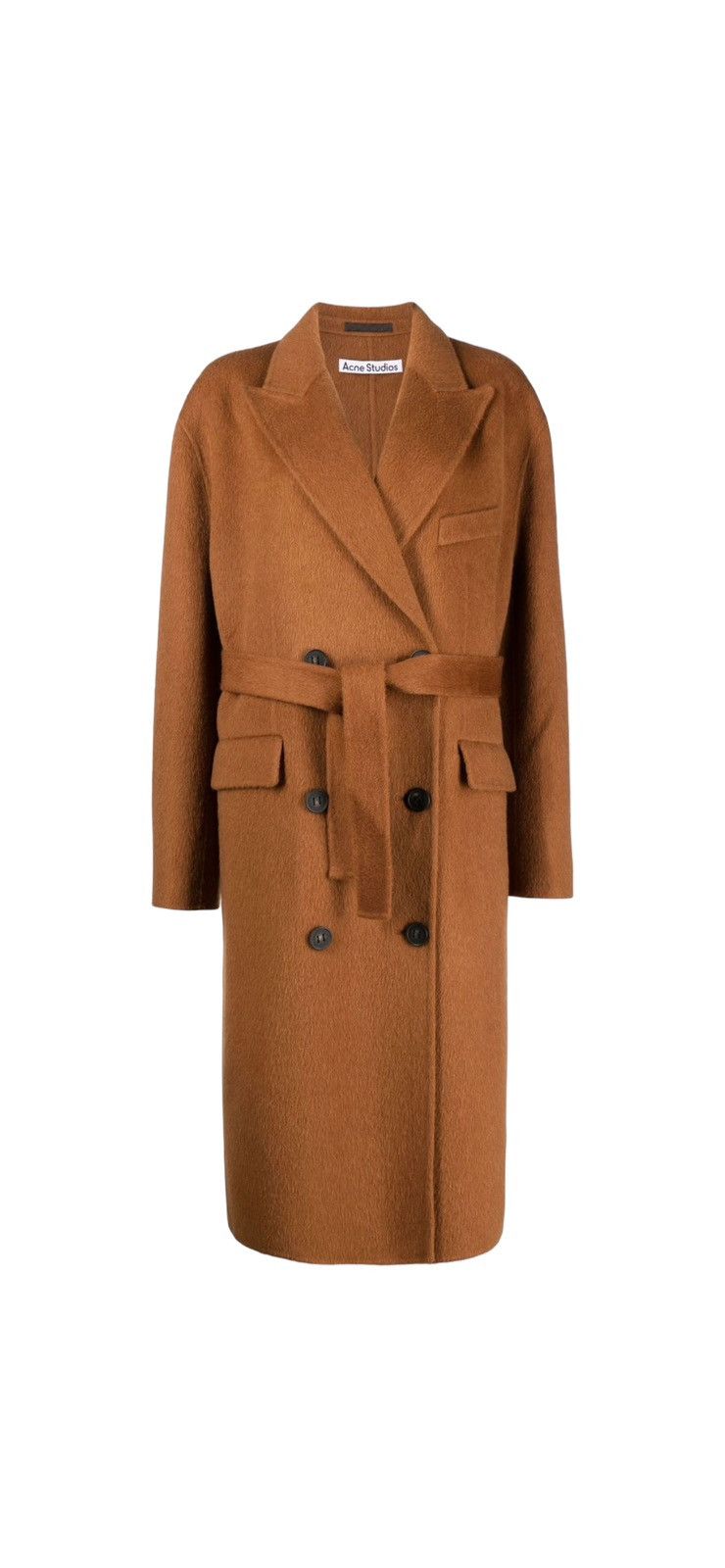 Acne Studios Tie Waist Wool Coat