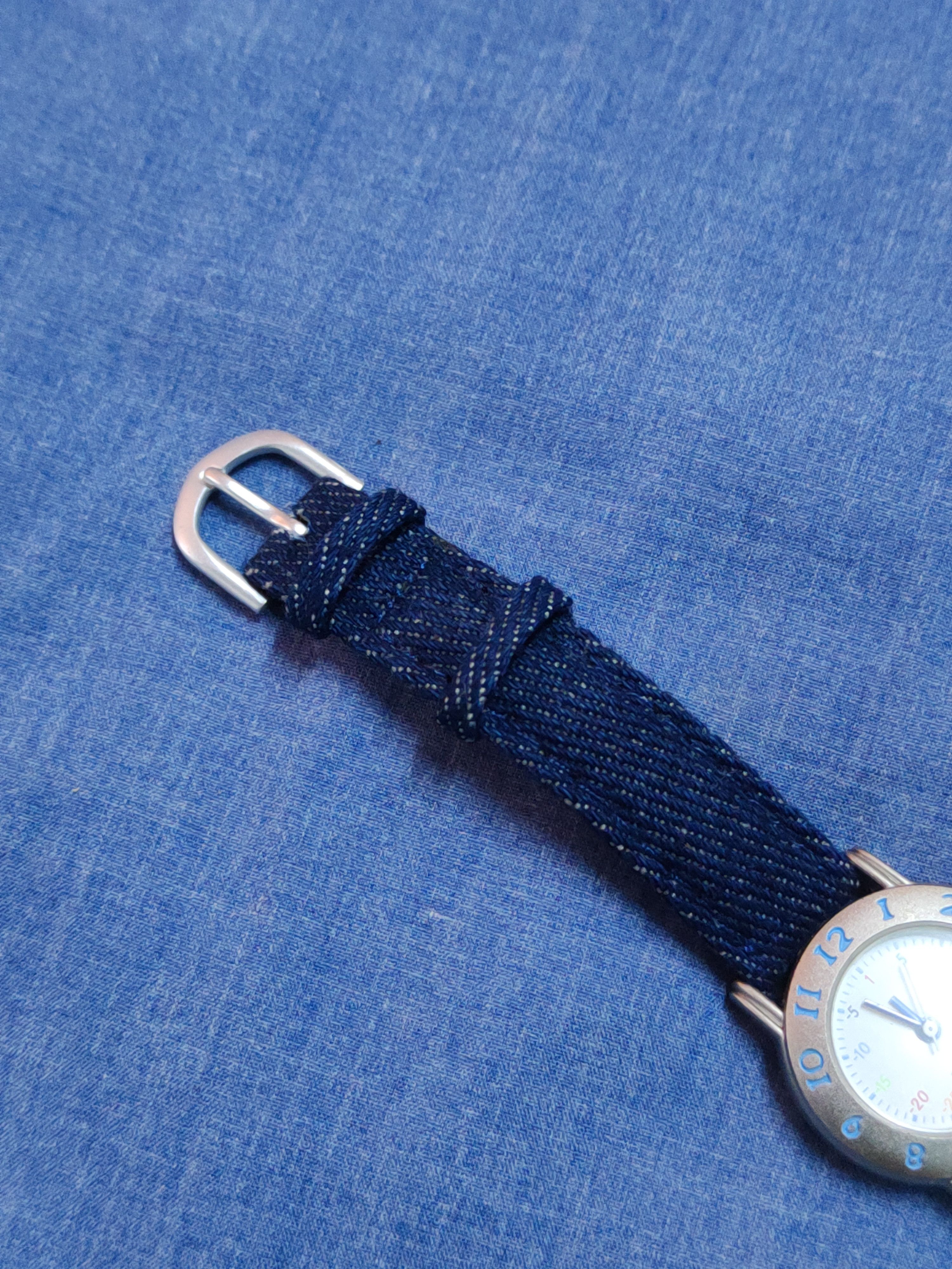 Japanese Brand Cyrillus Quartz Dark Blue Denim Band Watch #J047S Size ONE SIZE - 10 Thumbnail